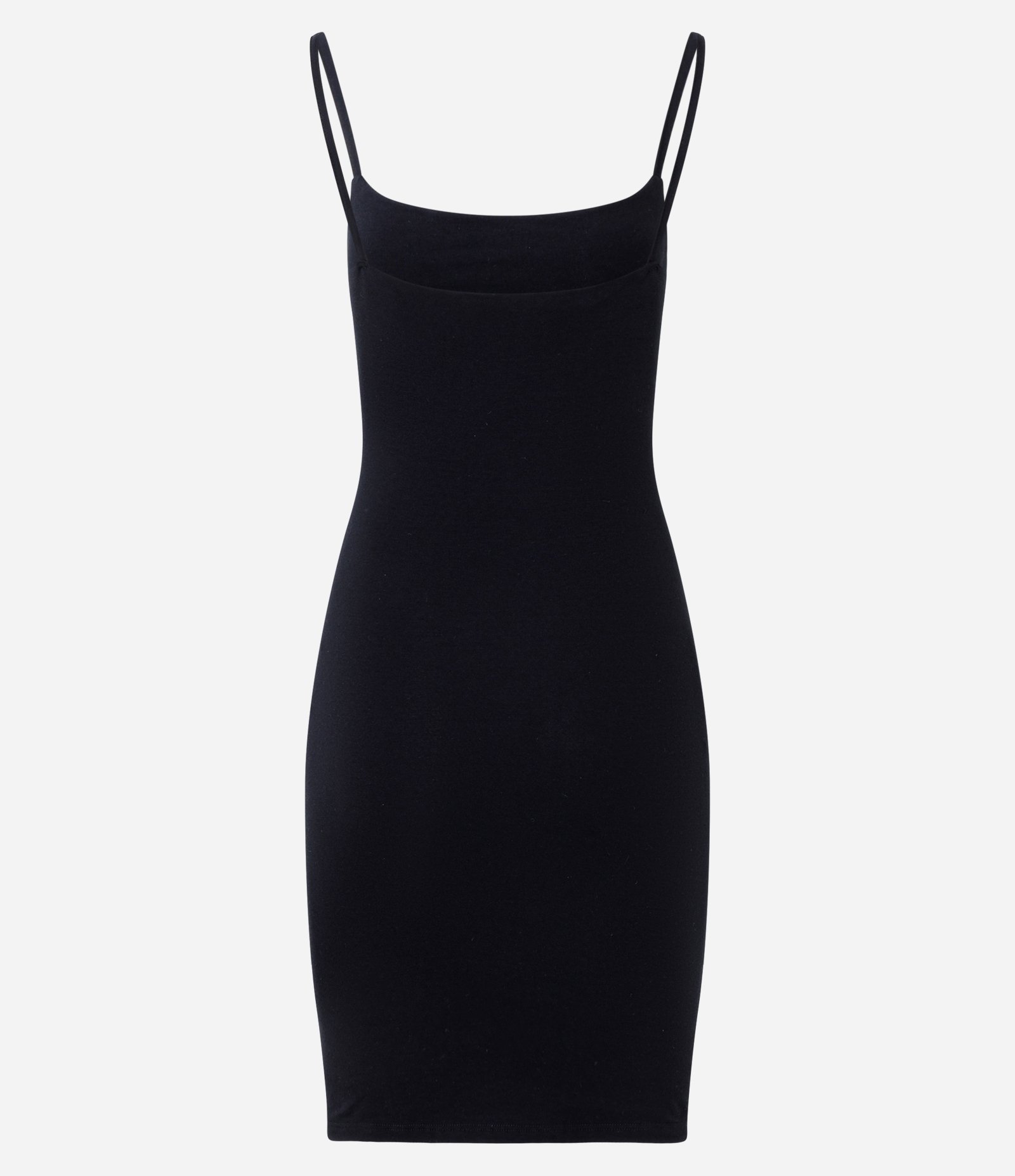 Vestido Tubinho Básico em Cotton com Alças Finas Preto 2