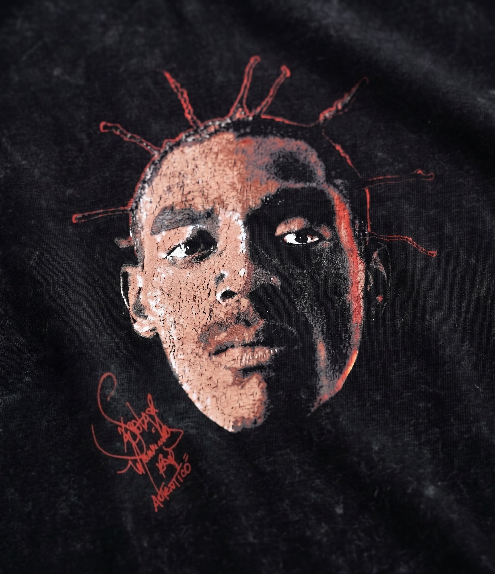 Camiseta Oversized Sabotage em Algodão com Efeito Marmorizado Preto 6