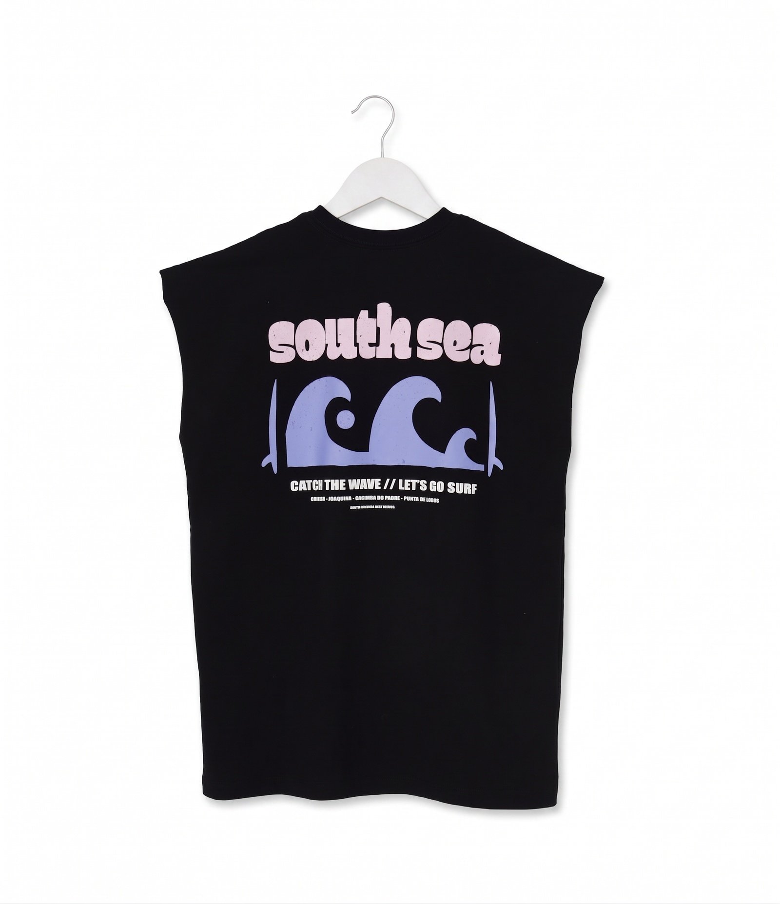 Regata Infantil com Estampa e Lettering South Sea - Tam 5 a 16 anos Preto 2