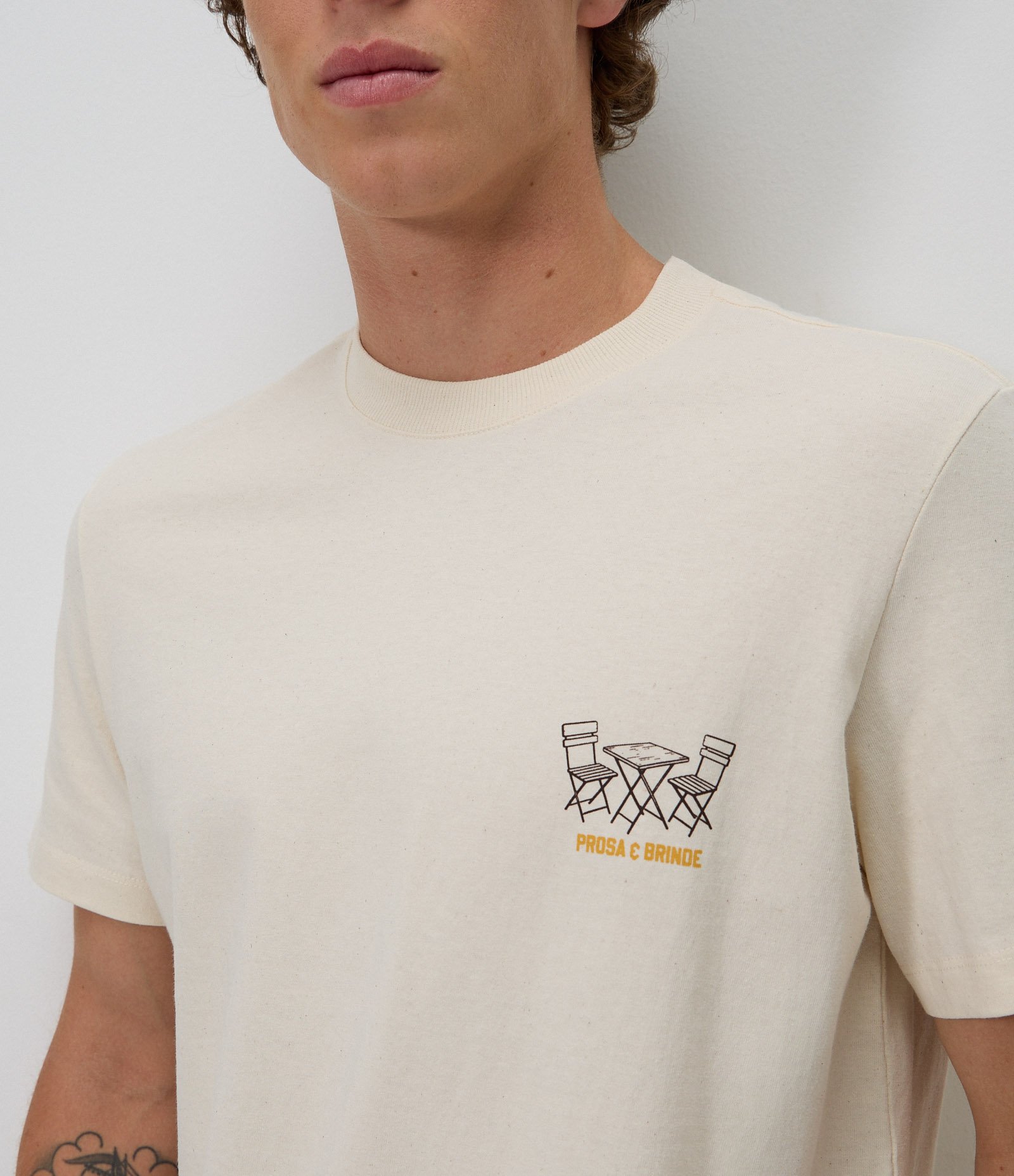 Camiseta Comfort em Algodão com Estampa Prosa e Brinde Off White 4