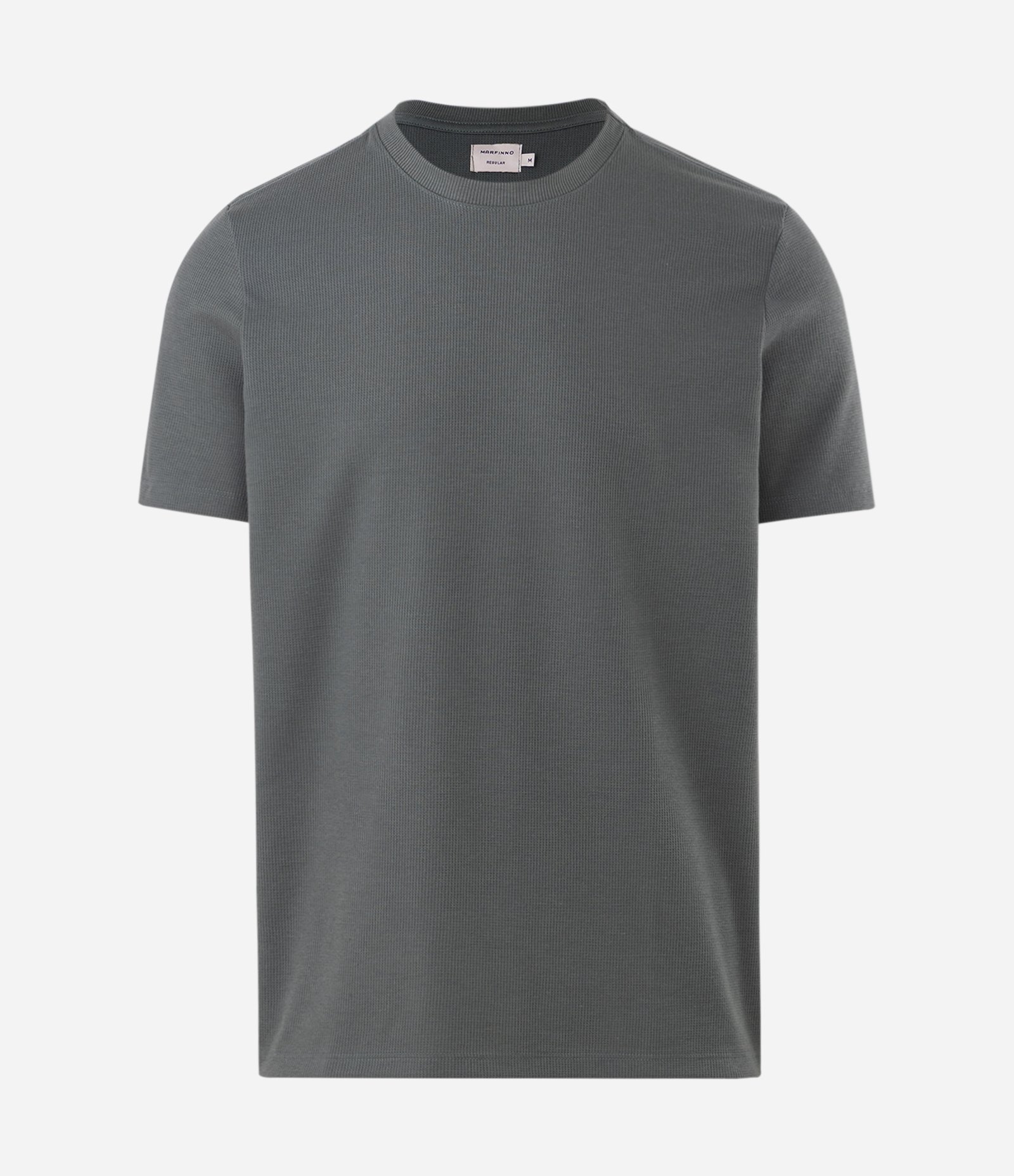 Camiseta Regular em Algodão com Textura Verde 1
