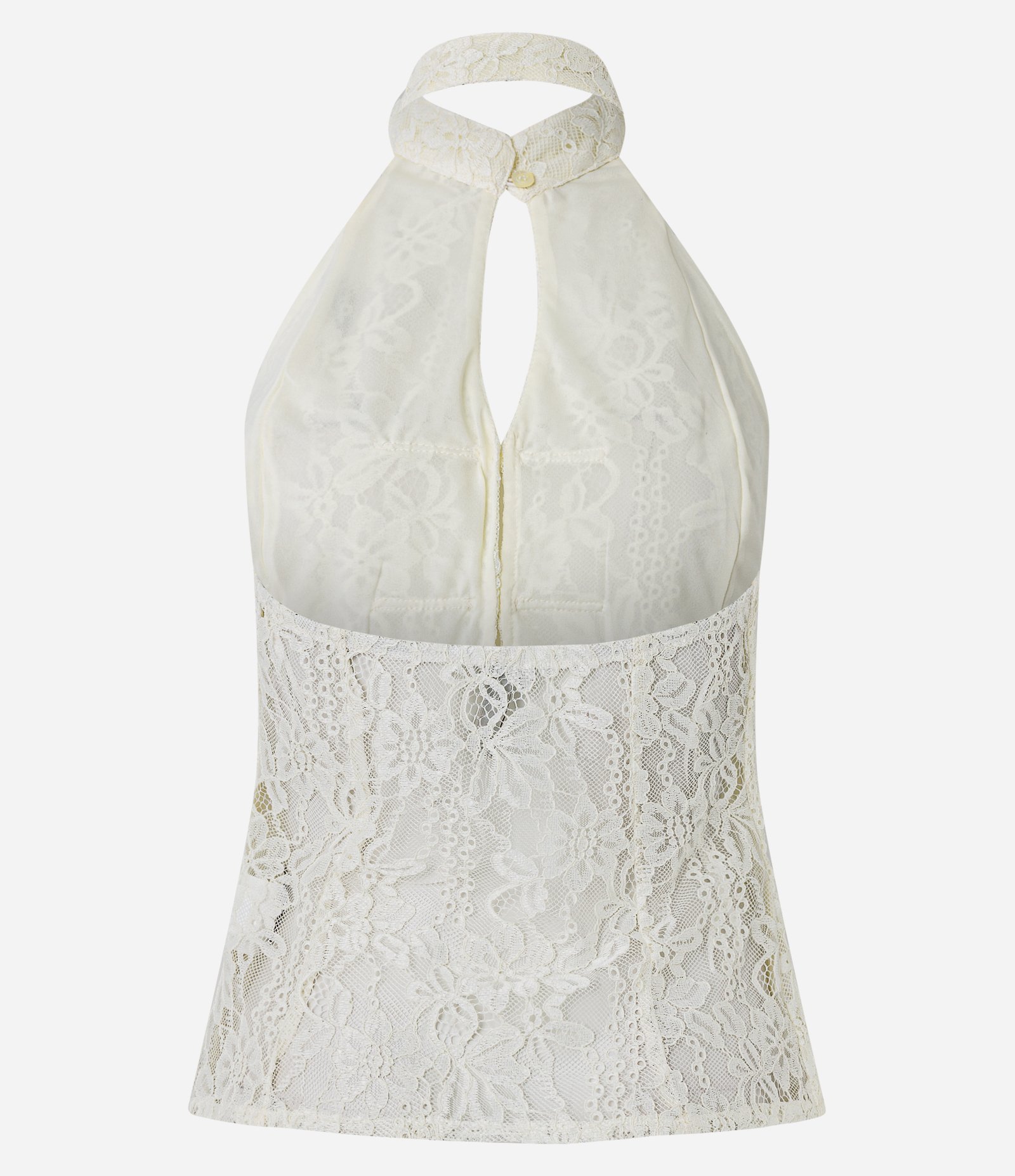 Blusa Frente Única em Renda com Fechamento Napoleônico Branco 2