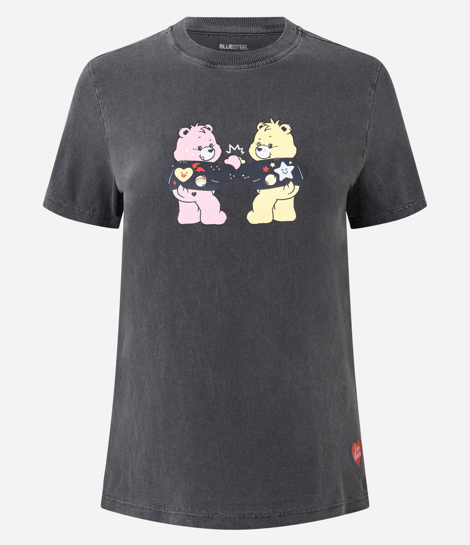 Camiseta New T-Shirt com Estampa Ursinhos Carinhosos em Algodão Estonado Preto 5