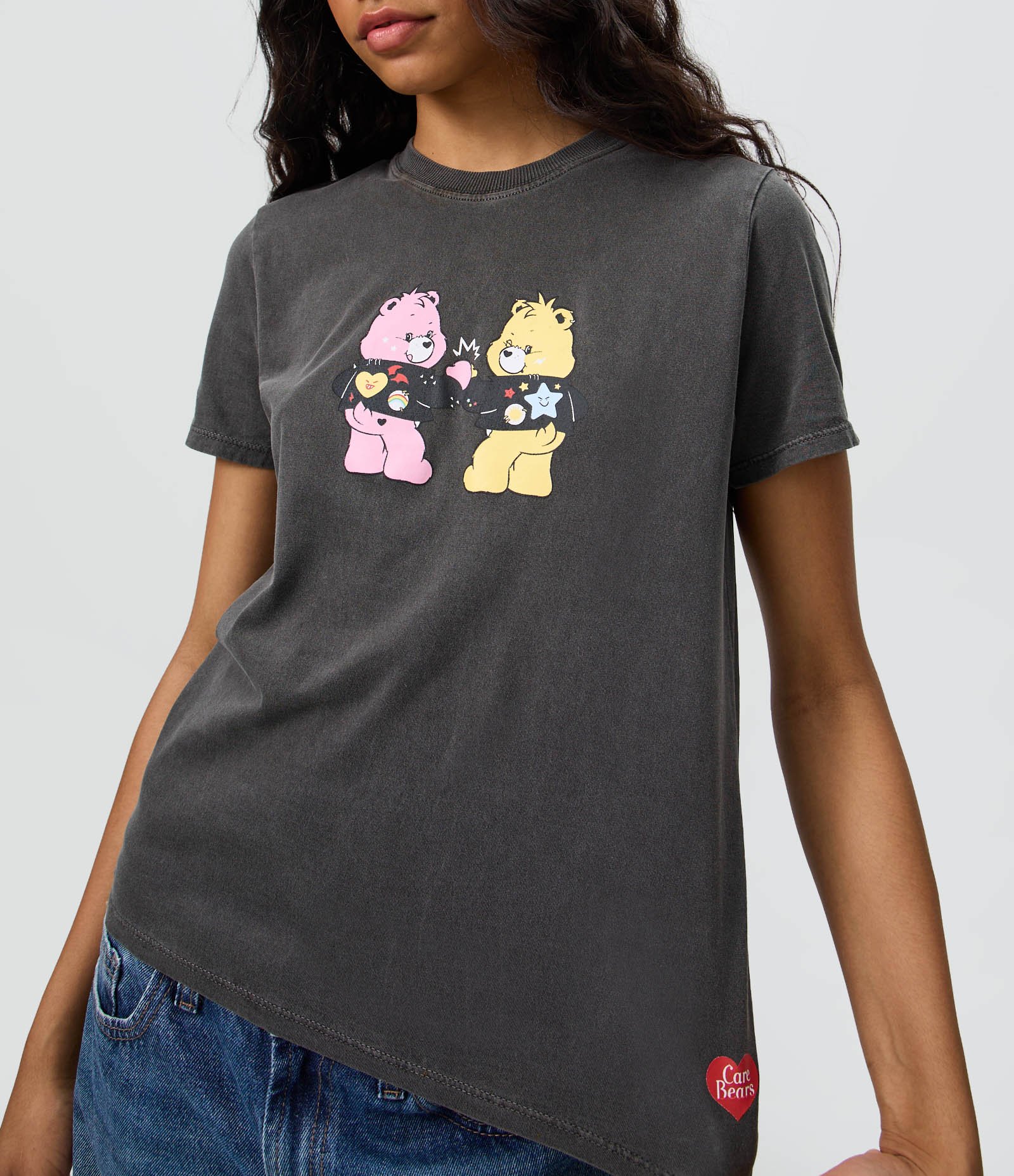Camiseta New T-Shirt com Estampa Ursinhos Carinhosos em Algodão Estonado Preto 3