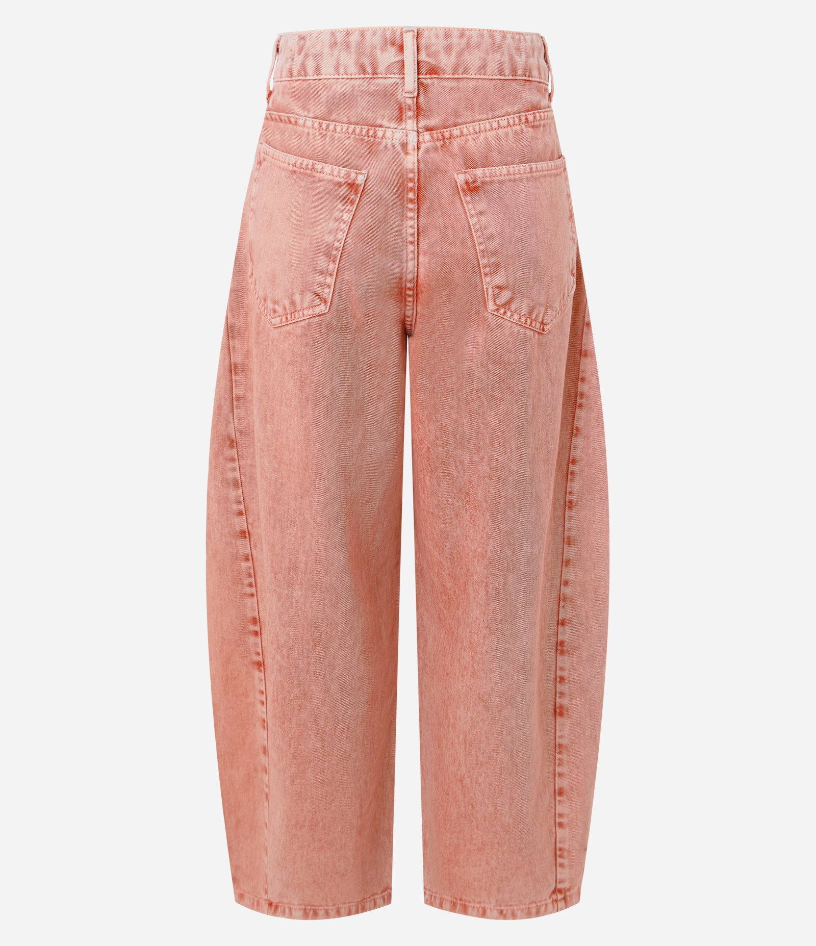 Calça Barrel em Sarja com Lavagem Cationizada Rosa 2