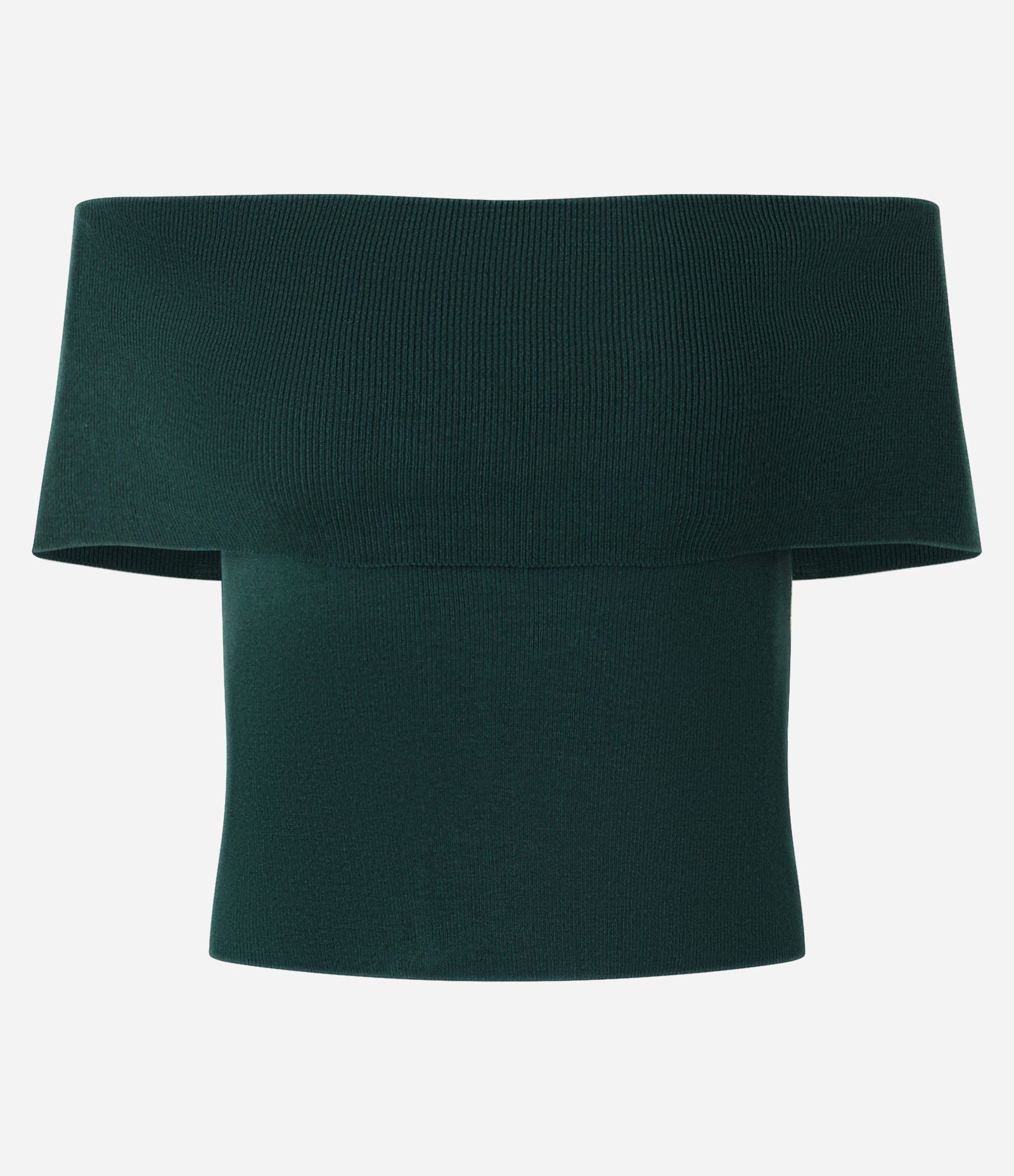 Blusa Ombro a Ombro em Tricô Texturizado Verde 1