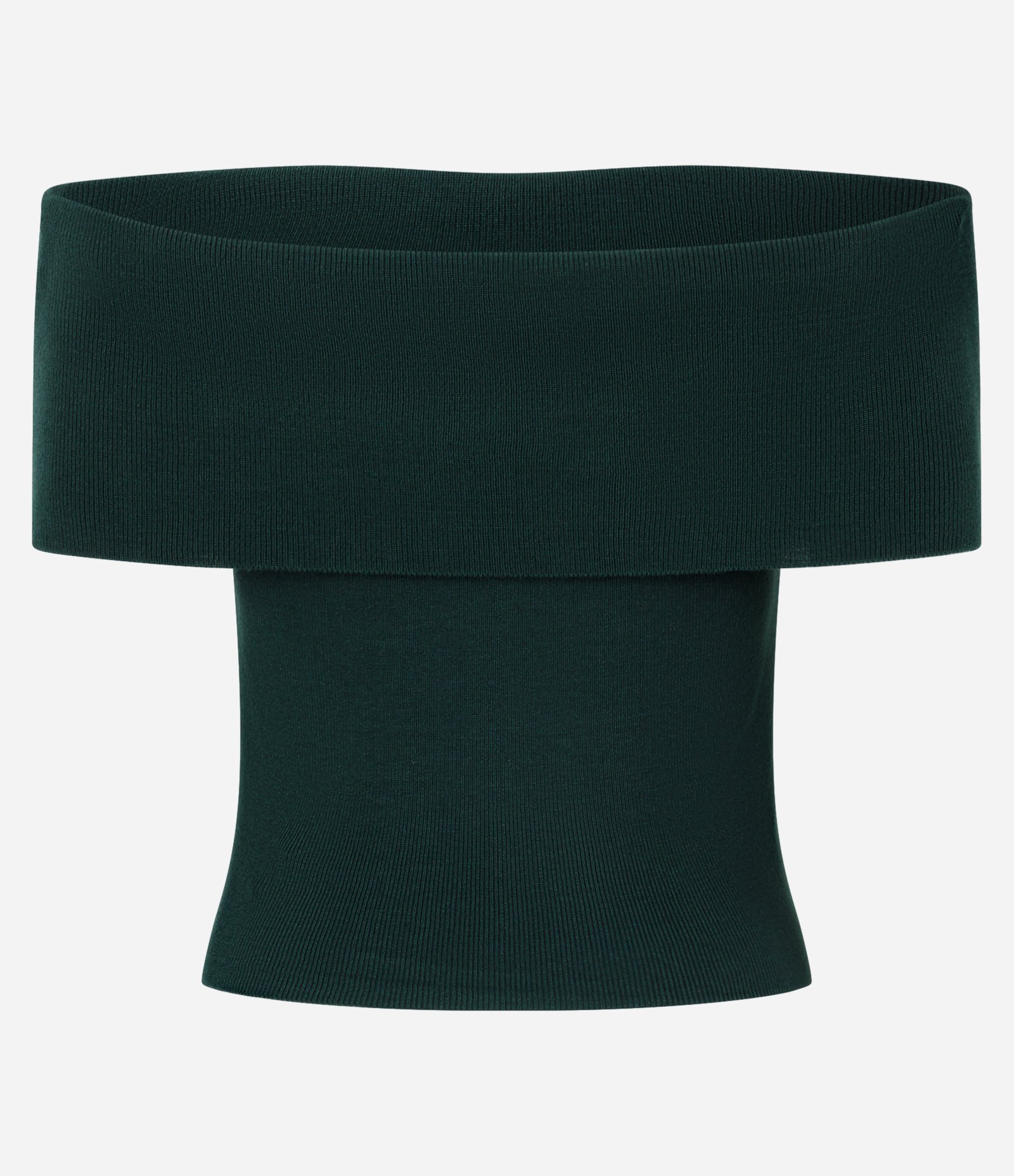 Blusa Ombro a Ombro em Tricô Texturizado Verde 2
