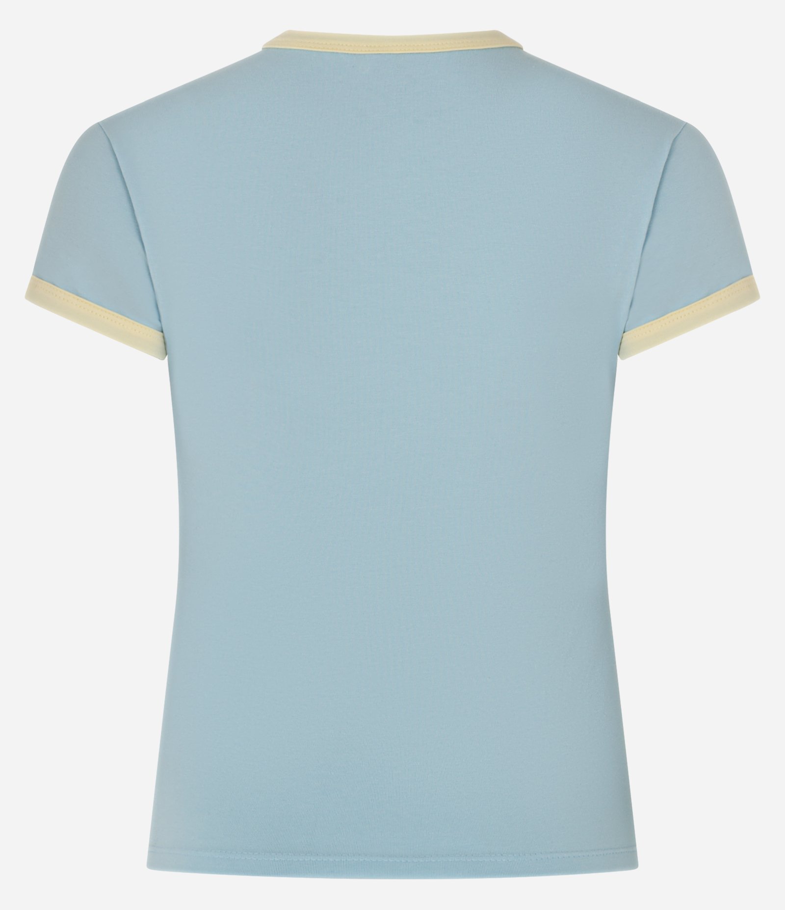 Blusa Baby Tee em Algodão com Estampa Tropical Azul 2