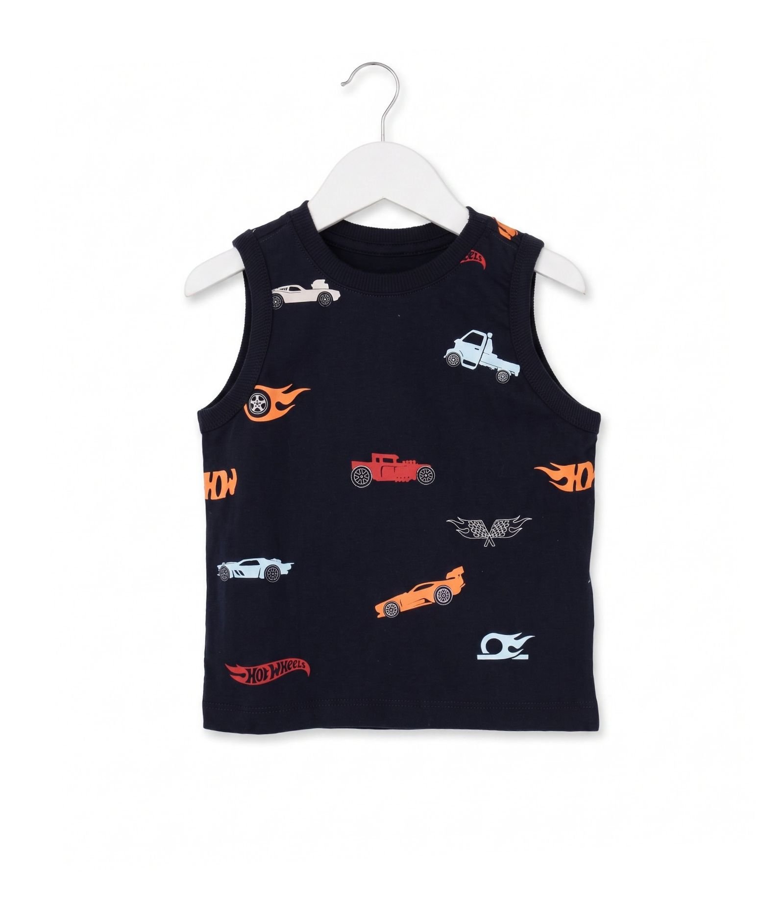 Regata Infantil Hot Wheels em Algodão - 2 a 6 anos Preto 4