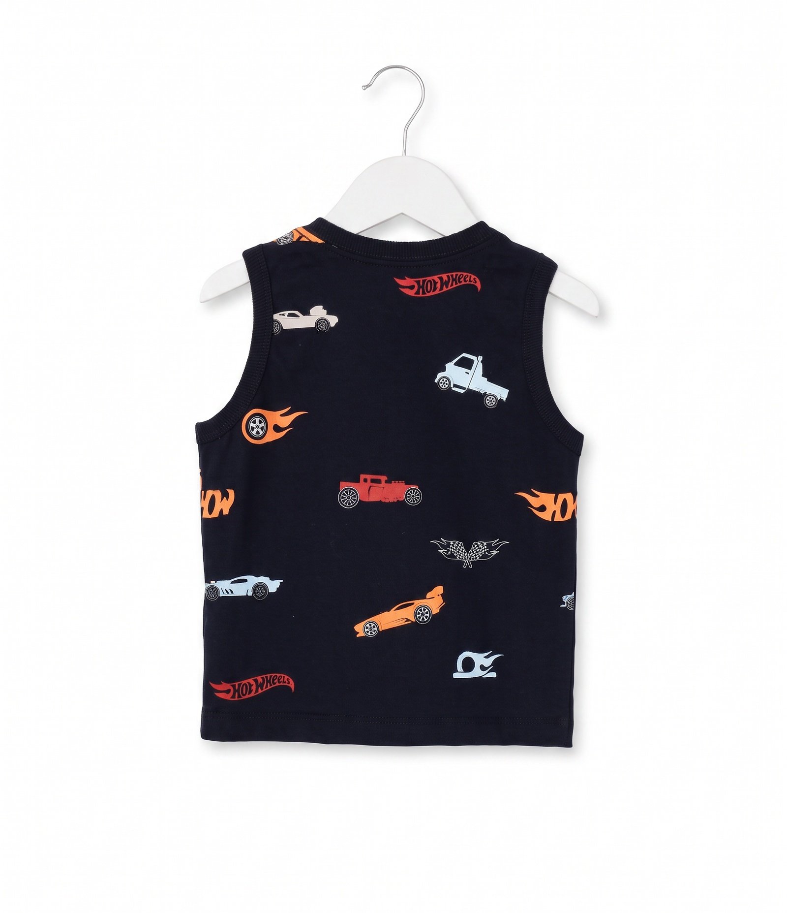 Regata Infantil Hot Wheels em Algodão - 2 a 6 anos Preto 5