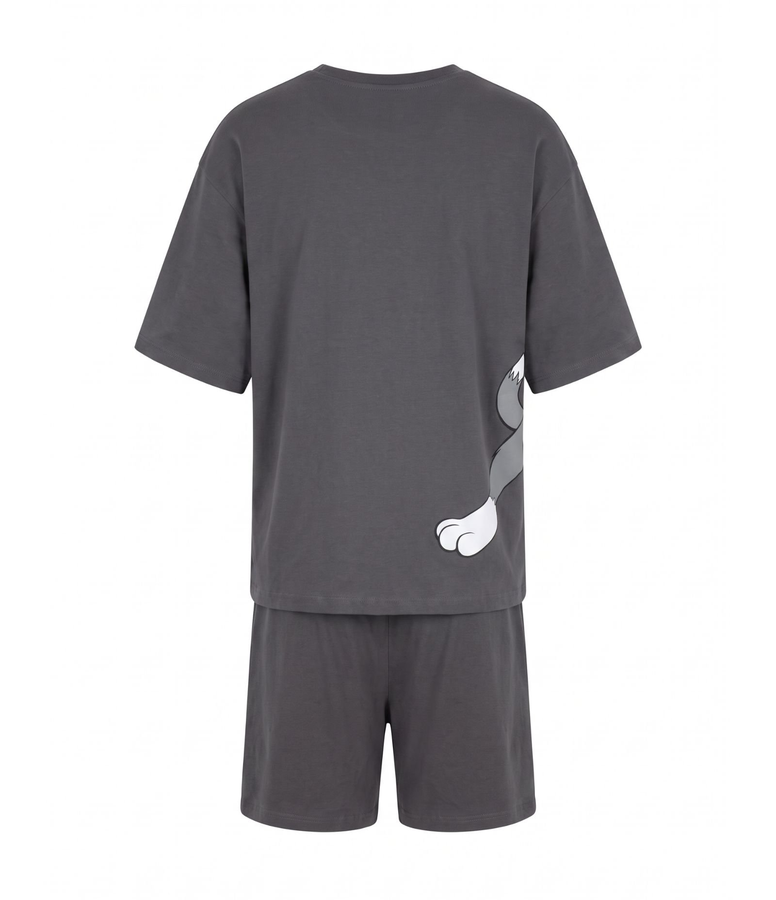 Pijama Curto Boxy em Algodão do Tom & Jerry Cinza 2