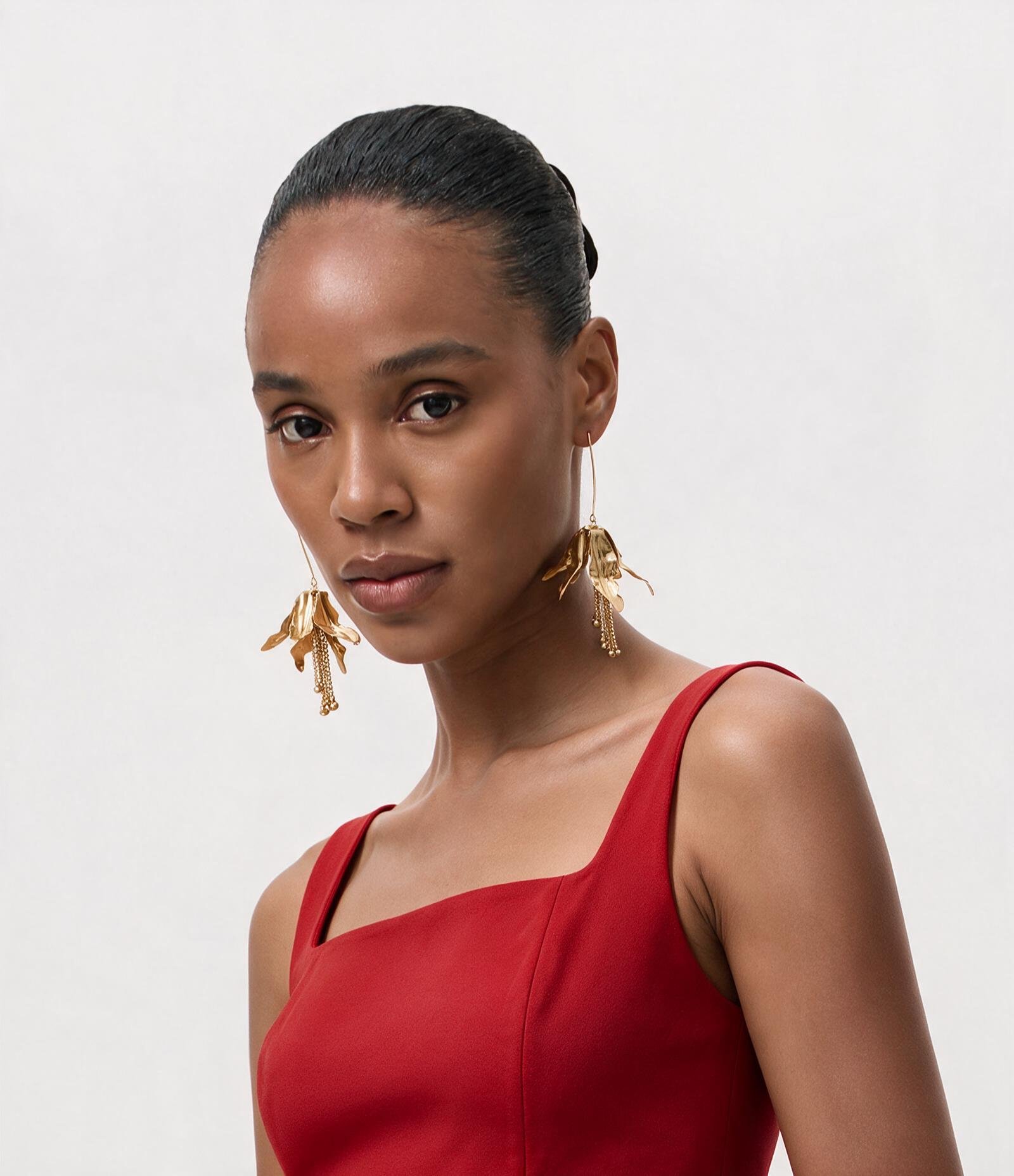 Blusa Peplum Alfaiatada com Recortes e Barra Assimétrica Vermelho 3