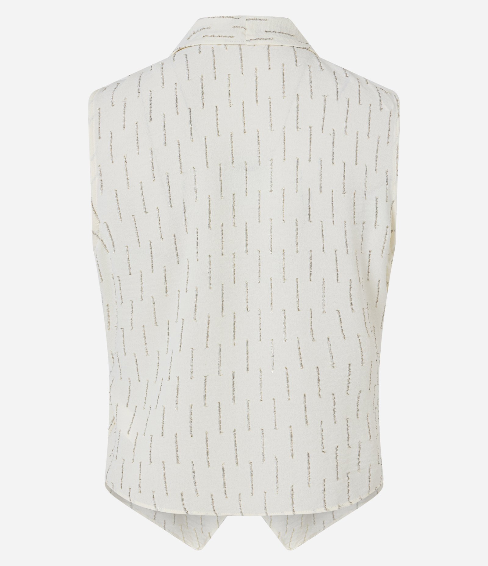 Blusa em Jacquard com Brilho Sutil Branco 6
