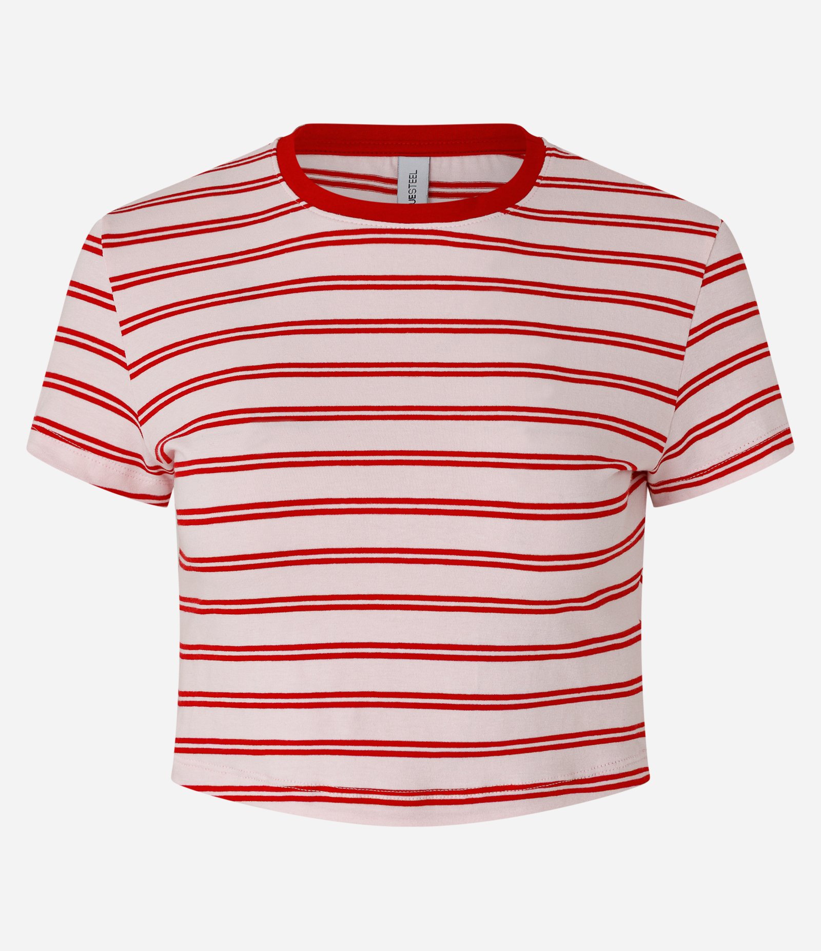 Blusa em Algodão com Estampa Listrada Rosa/Vermelho 1