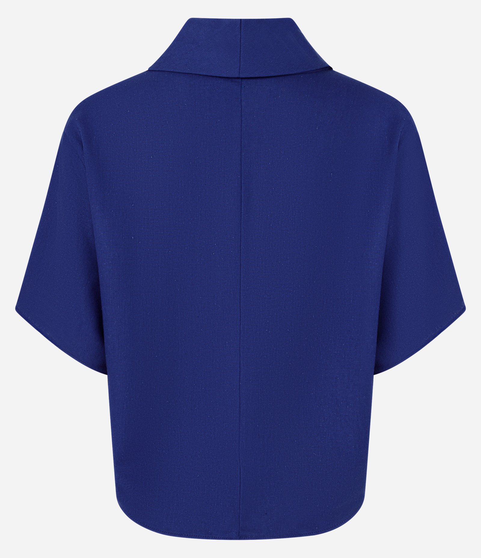 Blusa em Viscolinho com Gola Alta Azul 2