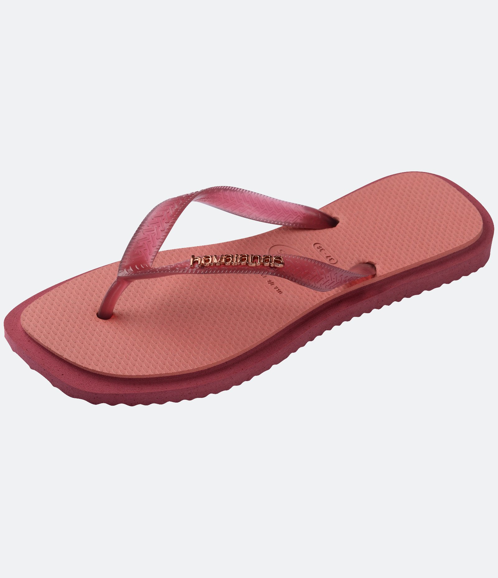 Chinelo Havaianas Top Square Fusion com Bico Quadrado Rosa 6