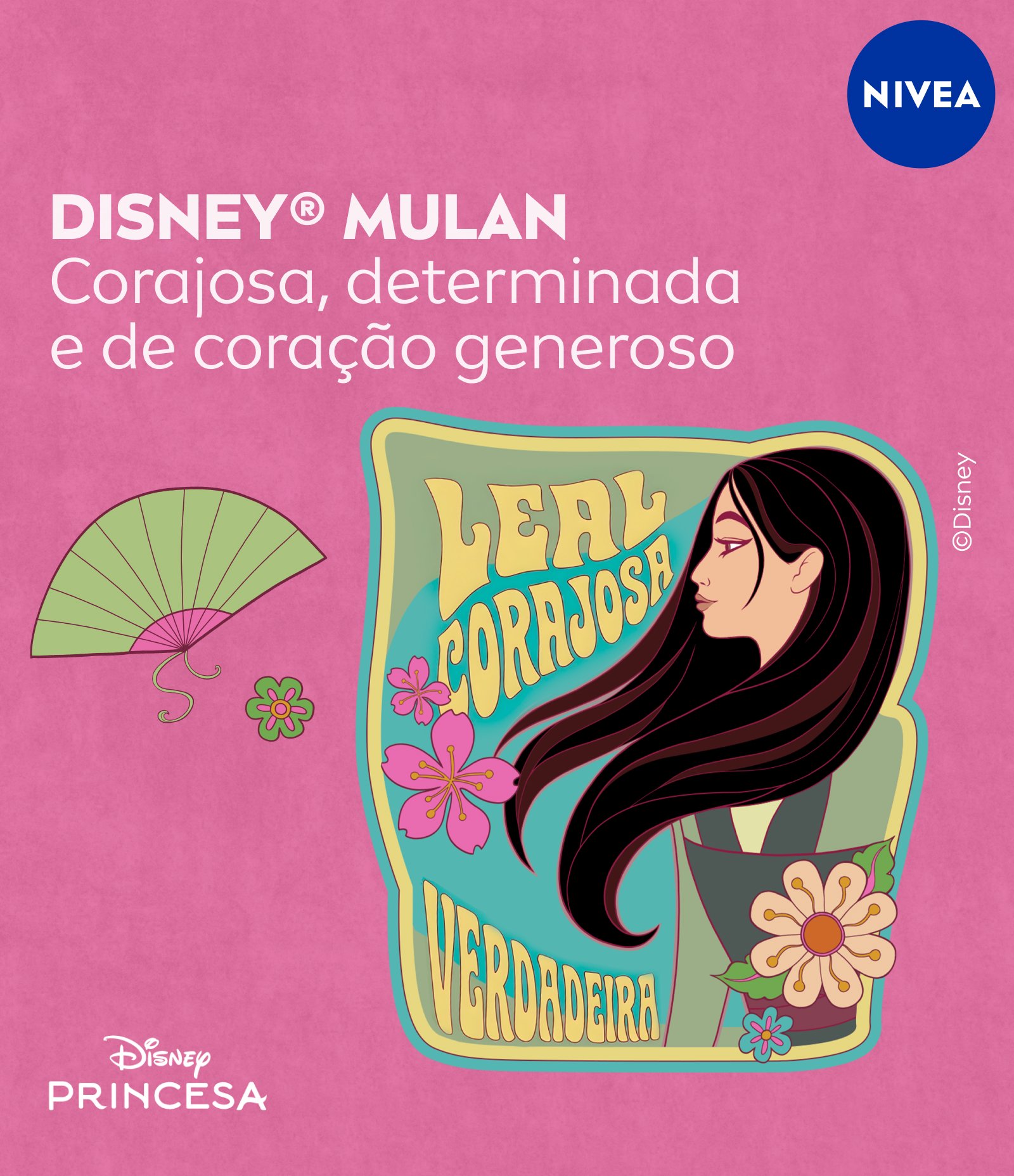 Hidratante Labial Cereja Brilhante Ed. Limitada Mulan Disney® Princesas Nivea 4,8g 4