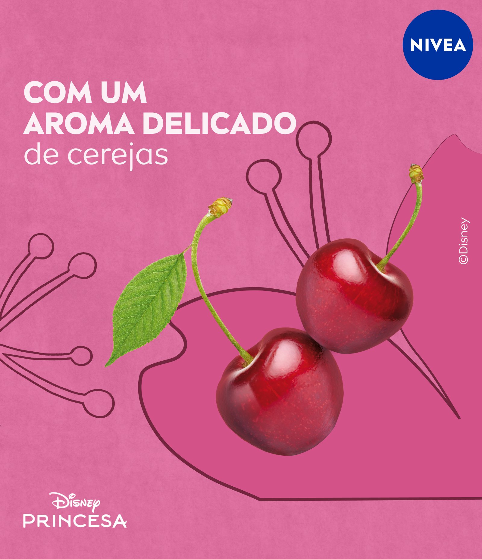 Hidratante Labial Cereja Brilhante Ed. Limitada Mulan Disney® Princesas Nivea 4,8g 6