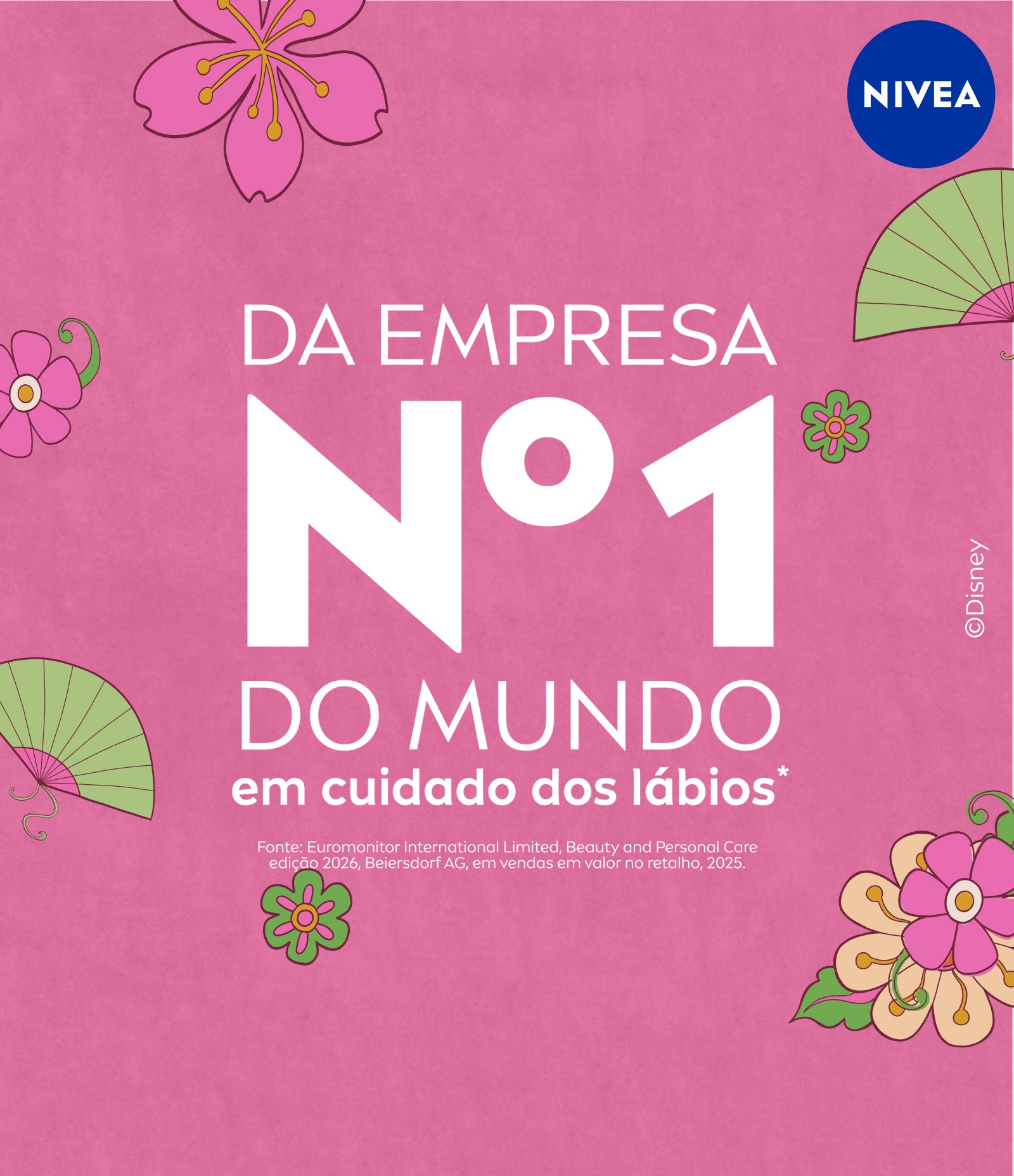 Hidratante Labial Cereja Brilhante Ed. Limitada Mulan Disney® Princesas Nivea 4,8g 7