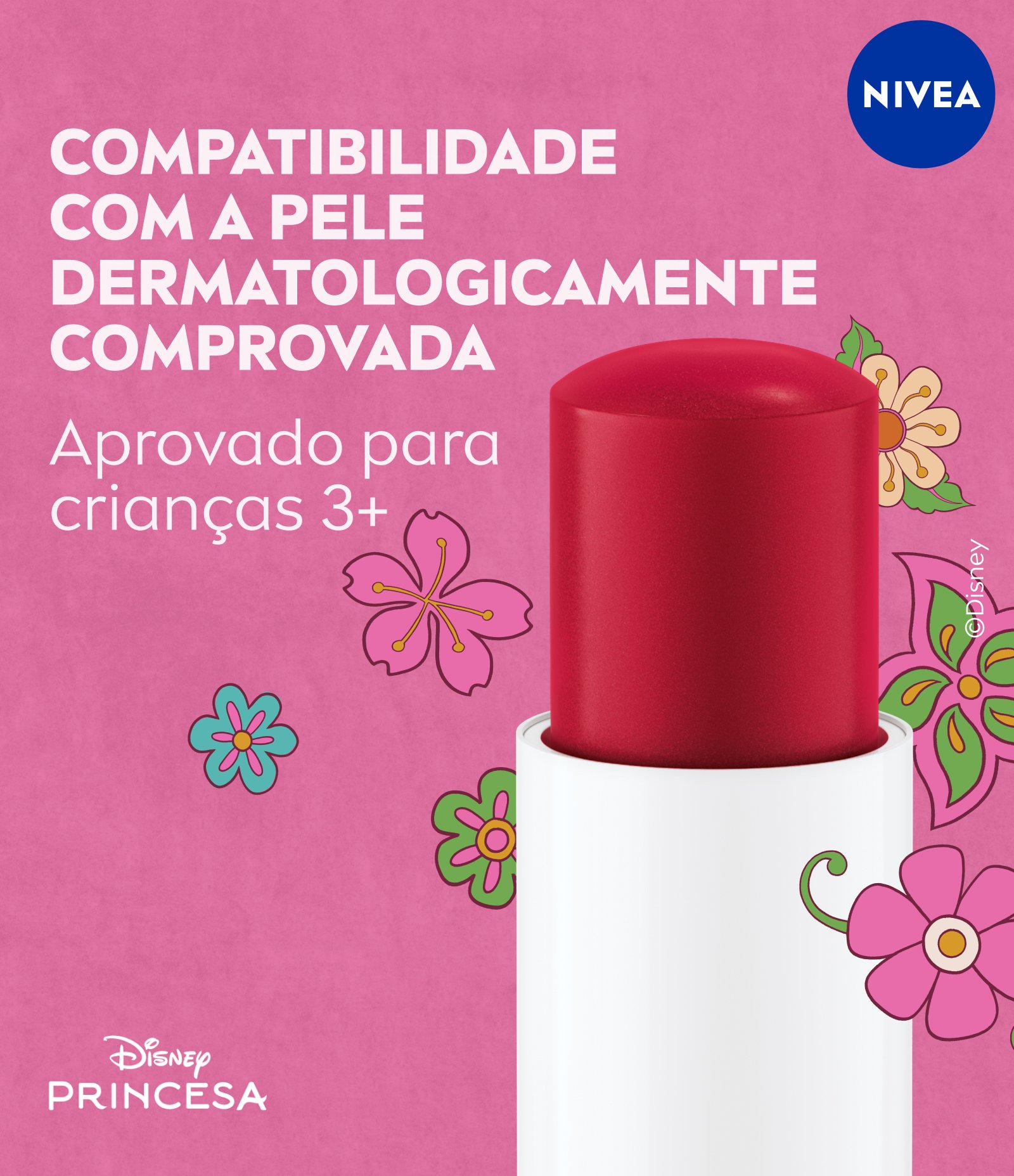 Hidratante Labial Cereja Brilhante Ed. Limitada Mulan Disney® Princesas Nivea 4,8g 8