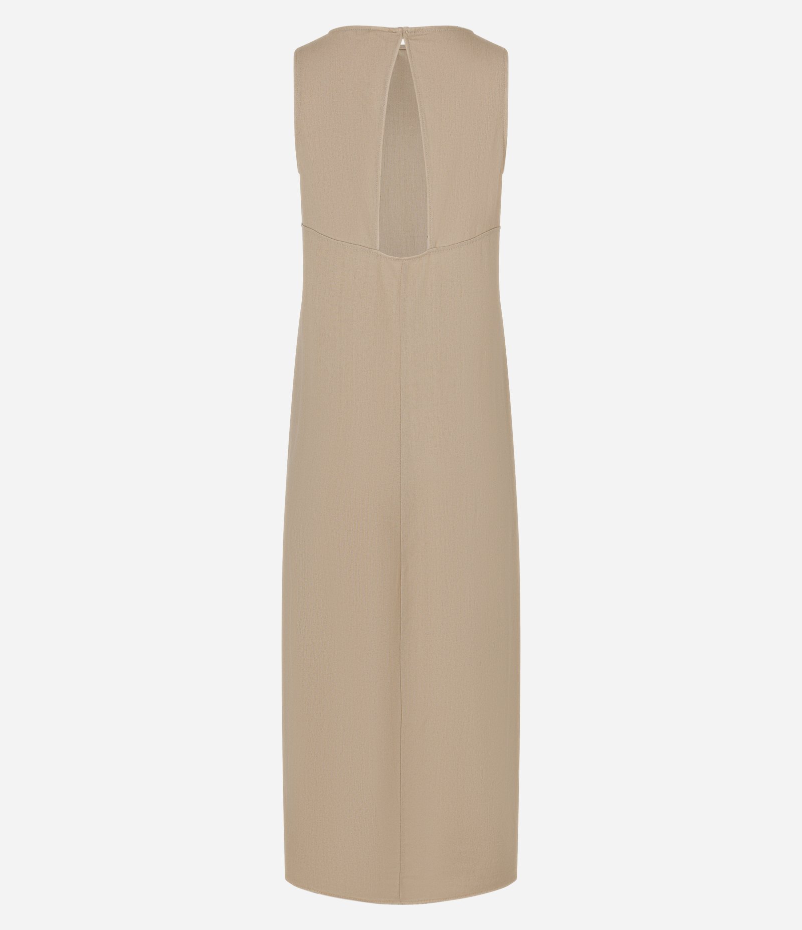 Vestido Longo em Viscolinho com Detalhe Nas Costas Bege 2