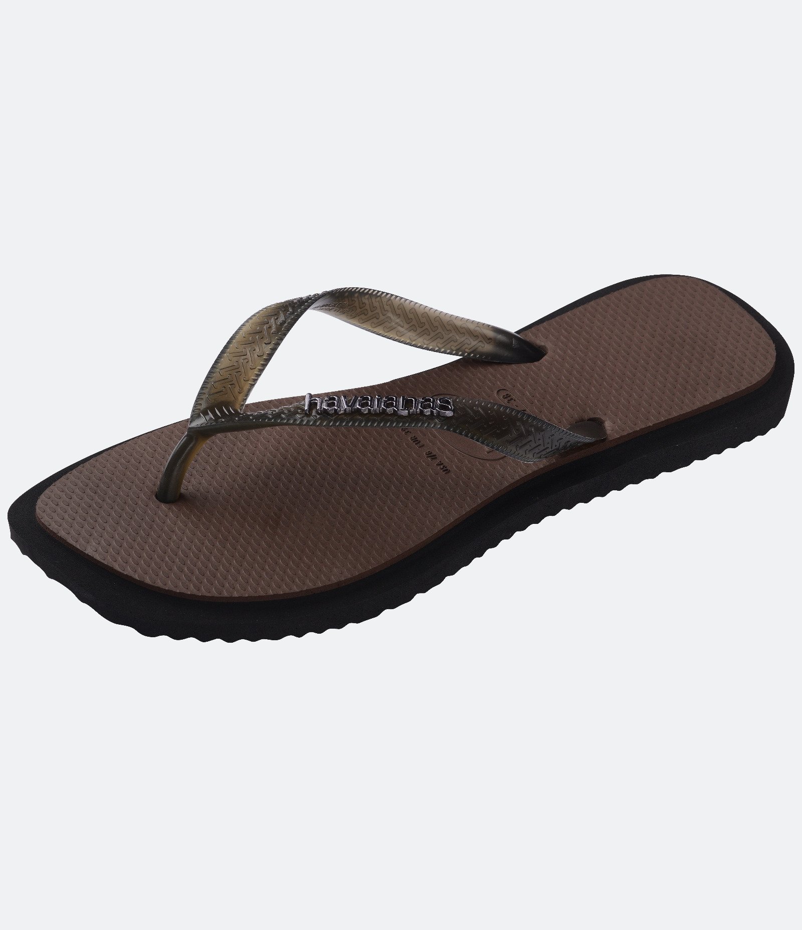 Chinelo Havaianas Top Square Fusion com Bico Quadrado Marrom 6