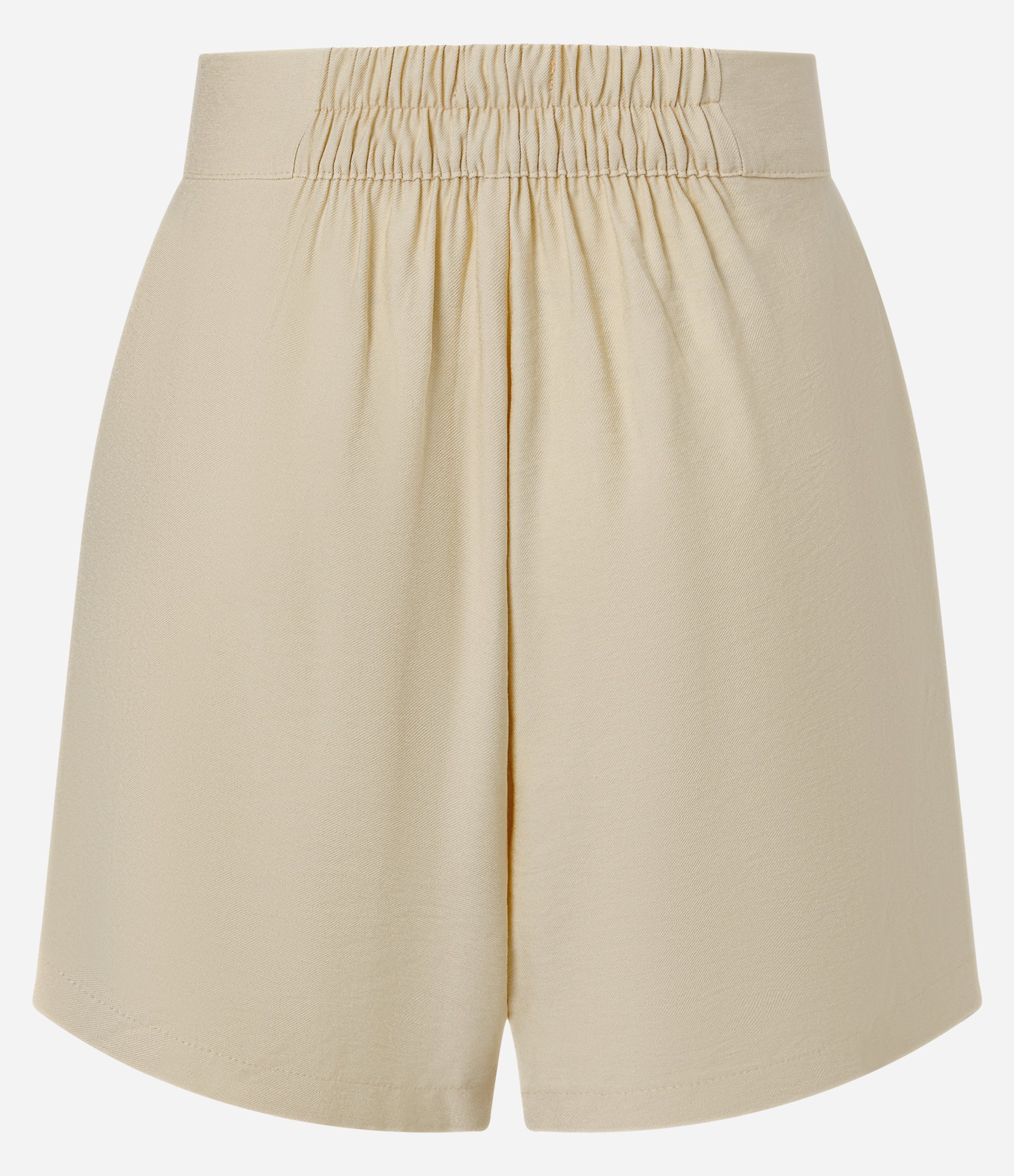 Short Evasê em Viscose com Bolsos Faca Bege 2