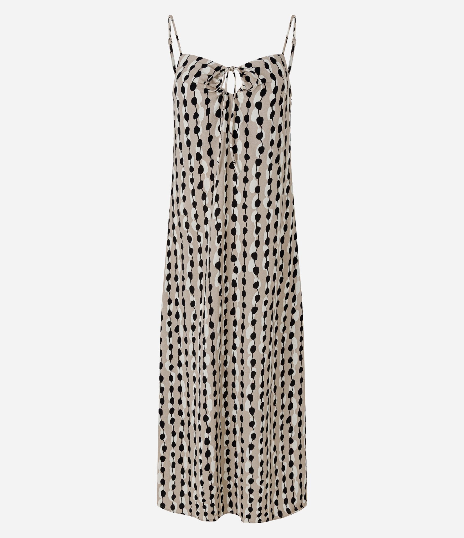 Vestido Midi com Estampa Abstrata e Decote Coração Multicores 1