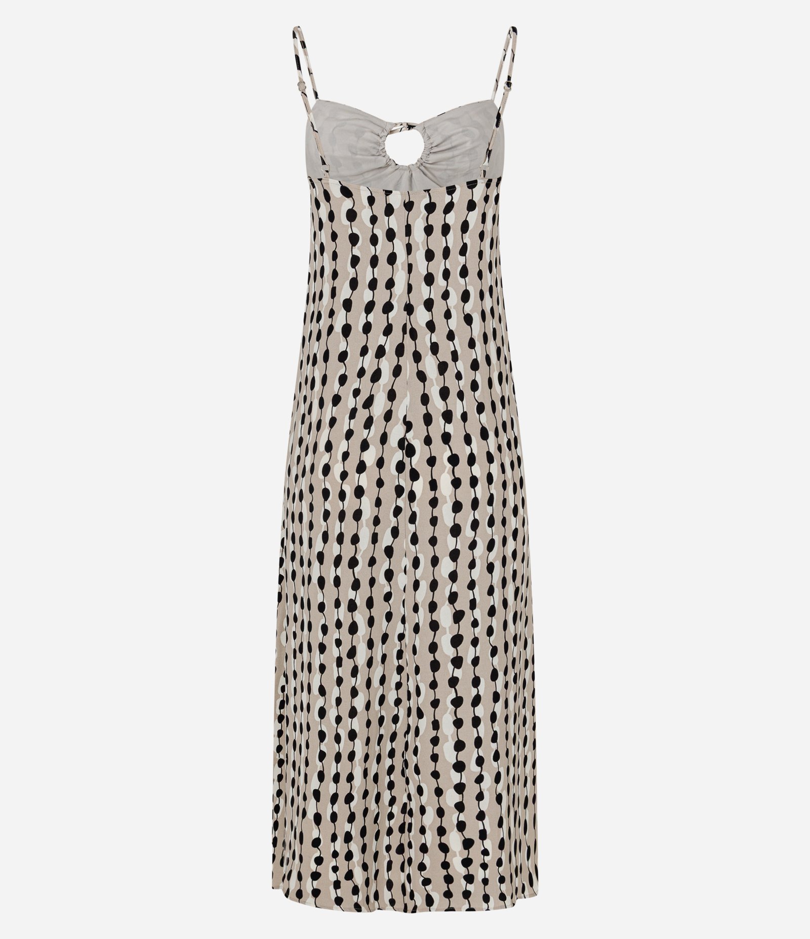 Vestido Midi com Estampa Abstrata e Decote Coração Multicores 2