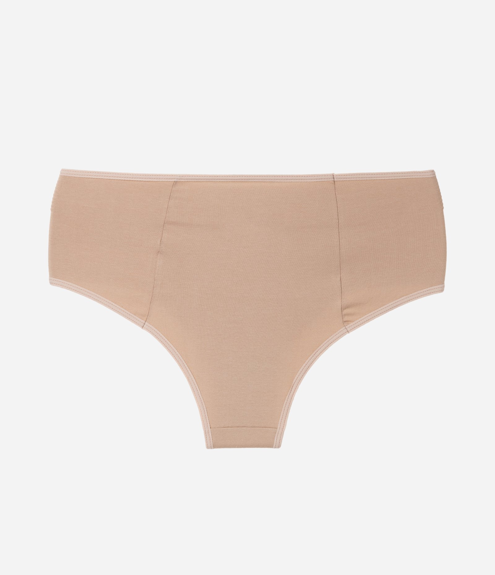 Calcinha Alta Conforto em Cotton Curve & Plus Size Bege 2