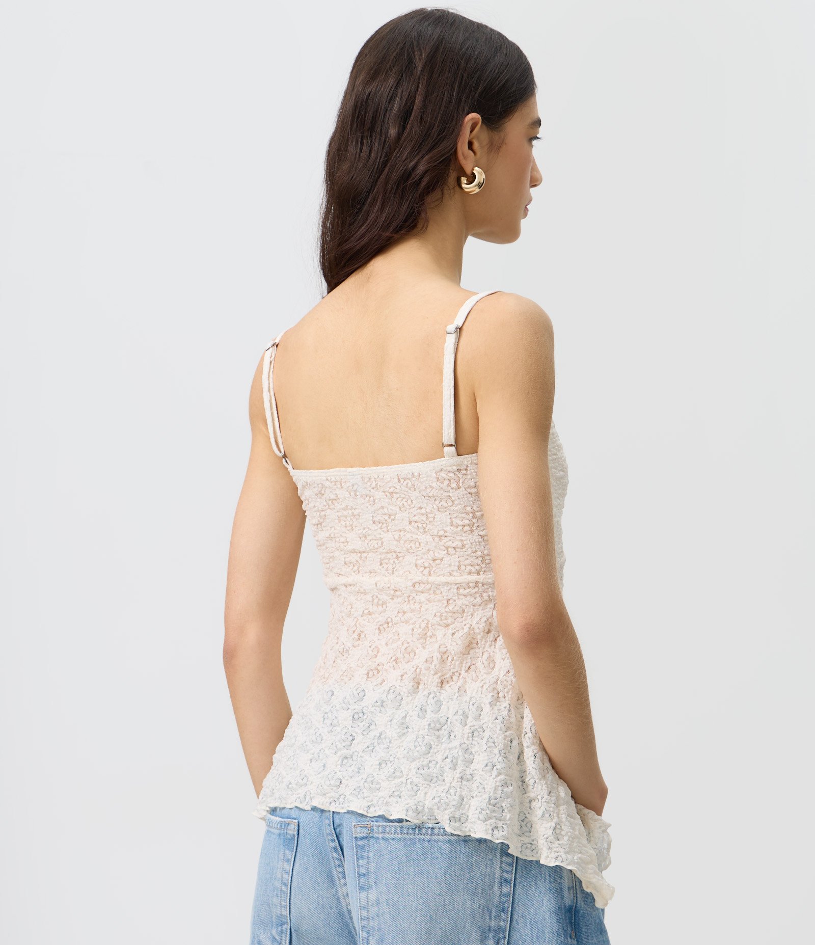 Blusa Peplum em Renda com Alcinha Branco 4
