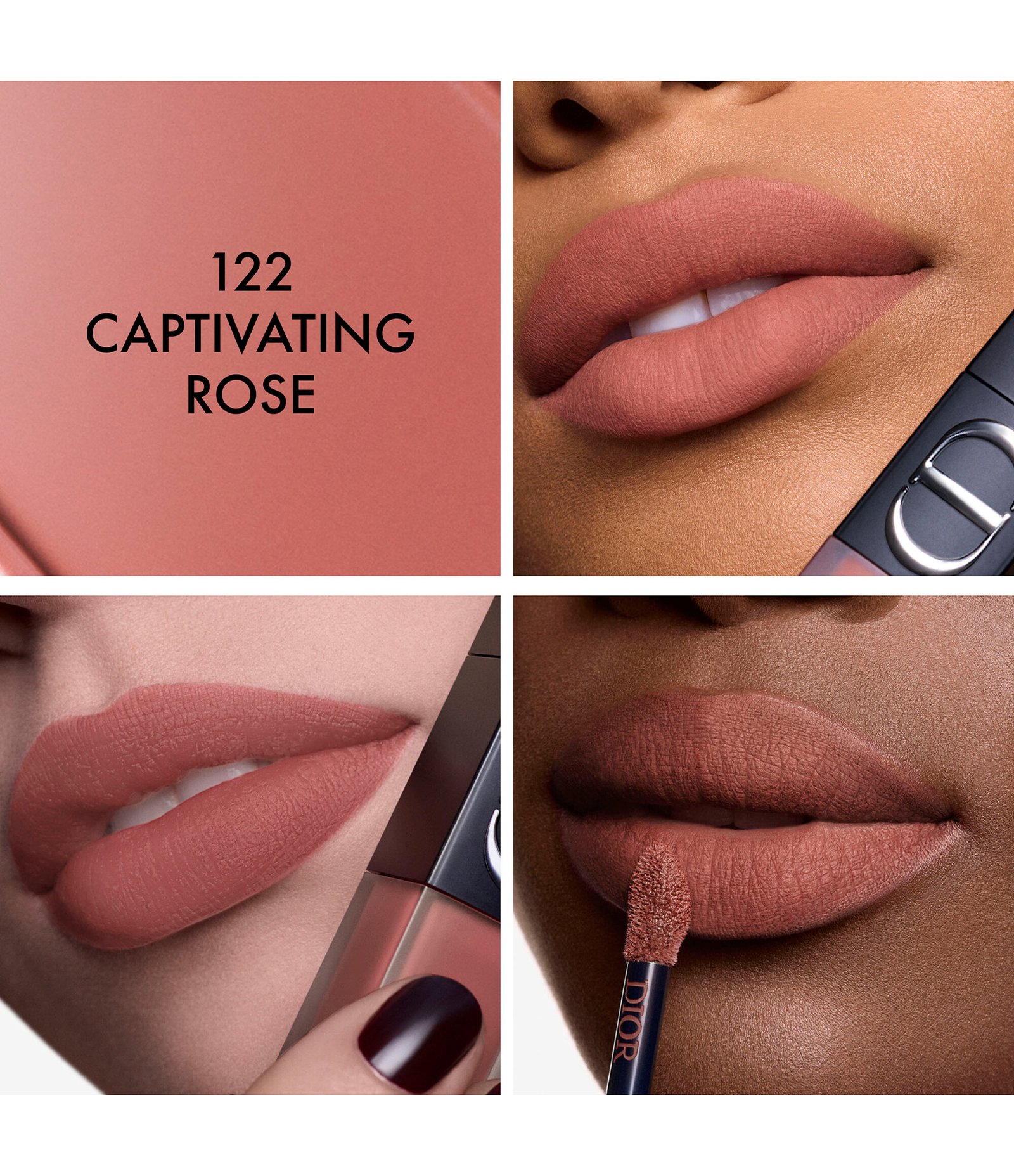 Batom Liquido Blur Rouge Dior 122 Rose 3