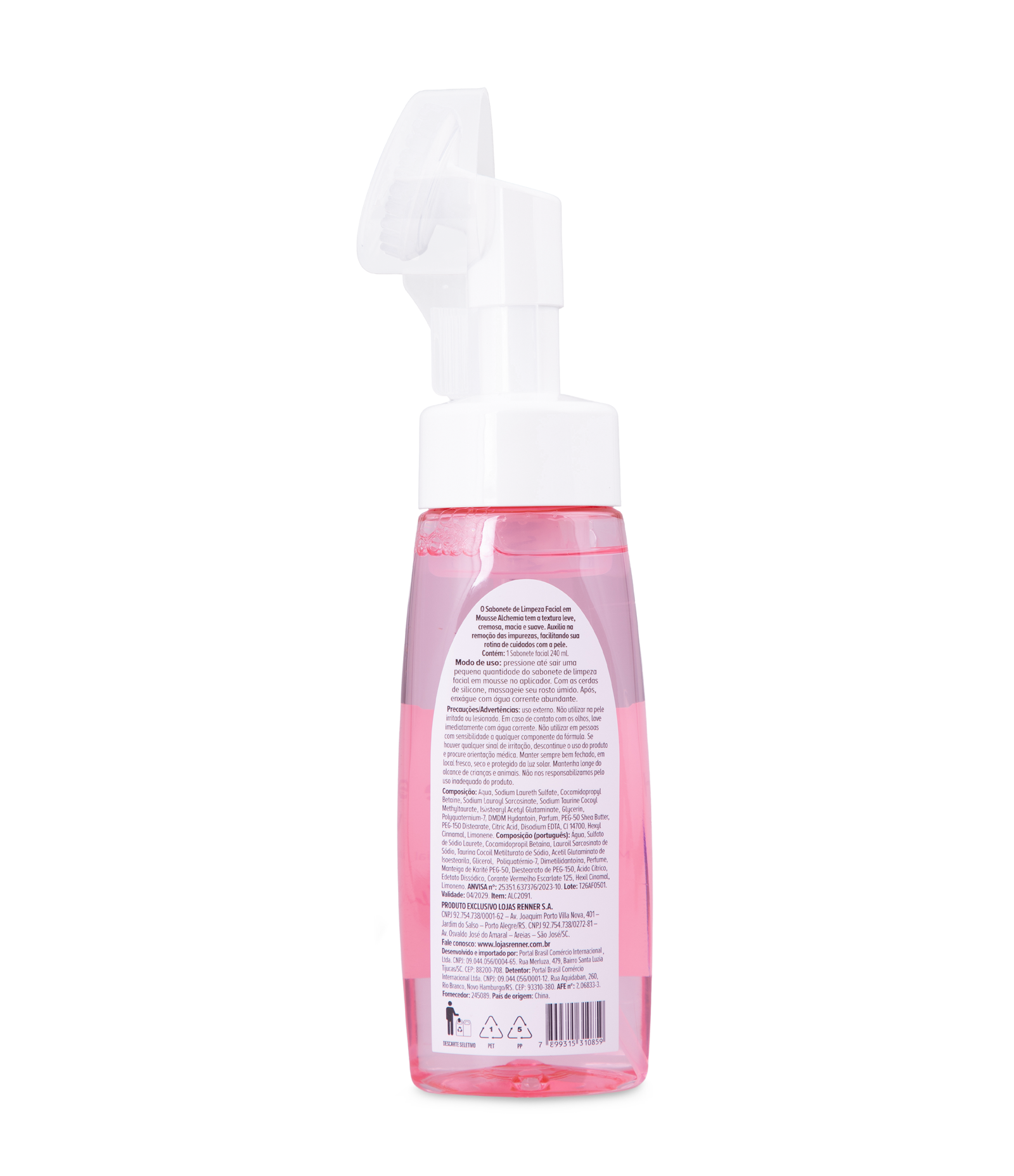 Mousse de Limpeza Facial Hydrate Glow Alchemia Rosa Claro 3