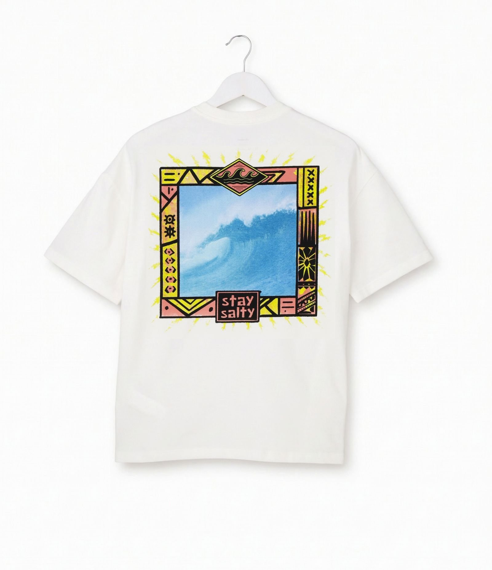 Camiseta Over Infantil em Algodão com Estampa Surf Stay Salty - Tam 5 a 14 Anos Branco 2
