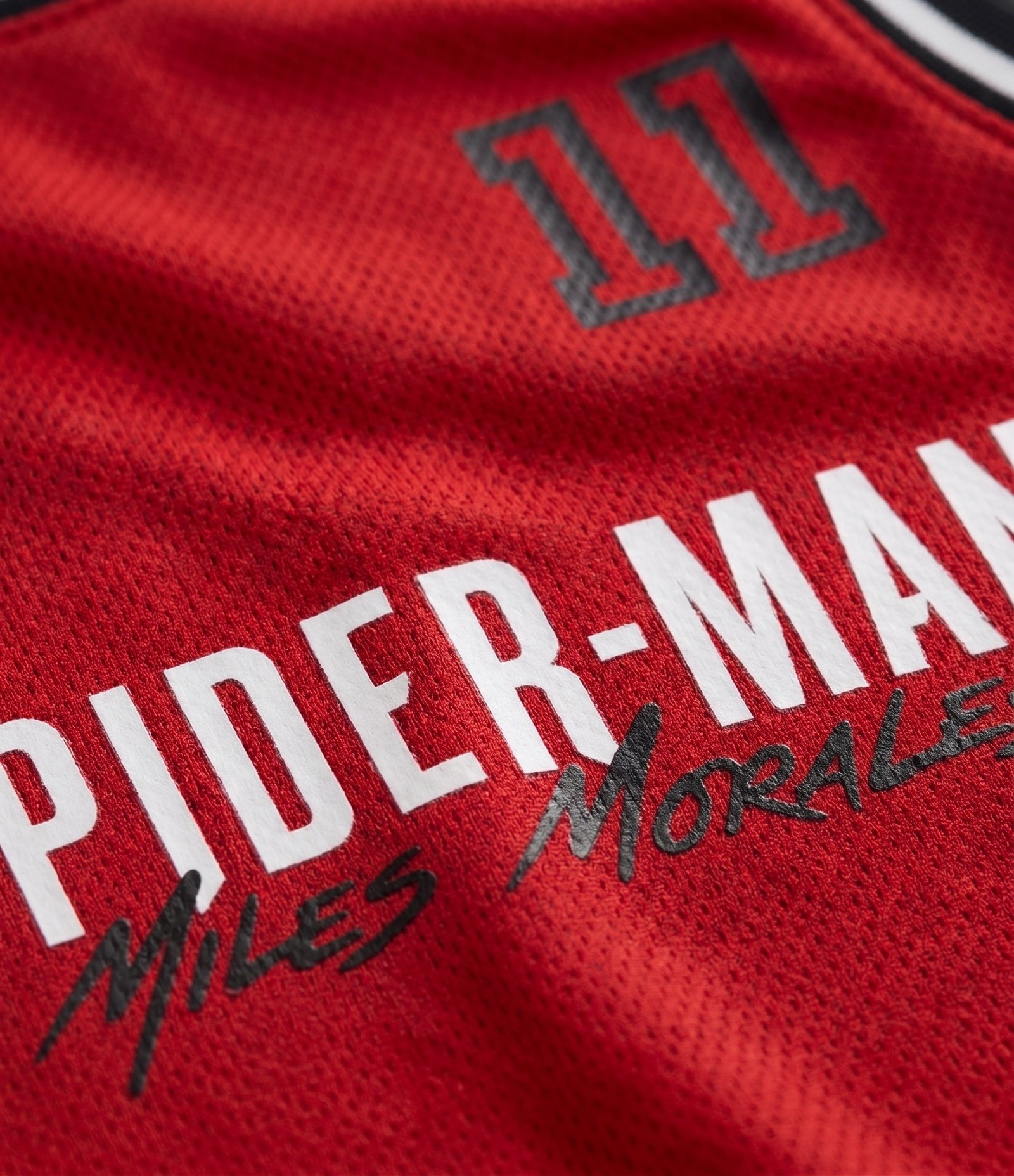Regata Basquete Infantil Miles Morales em Microfibra - Tam 5 a 12 Anos Vermelho 3