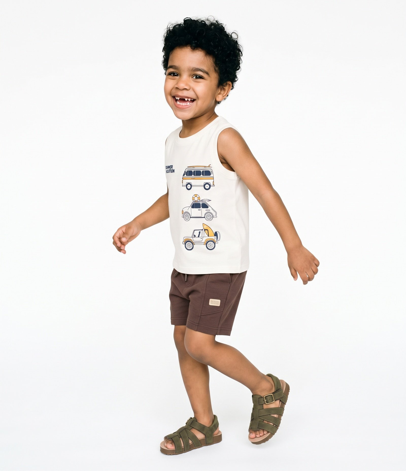 Camiseta Infantil com Estampa Meios de Transporte -Tam1 a 6 Anos Branco 2