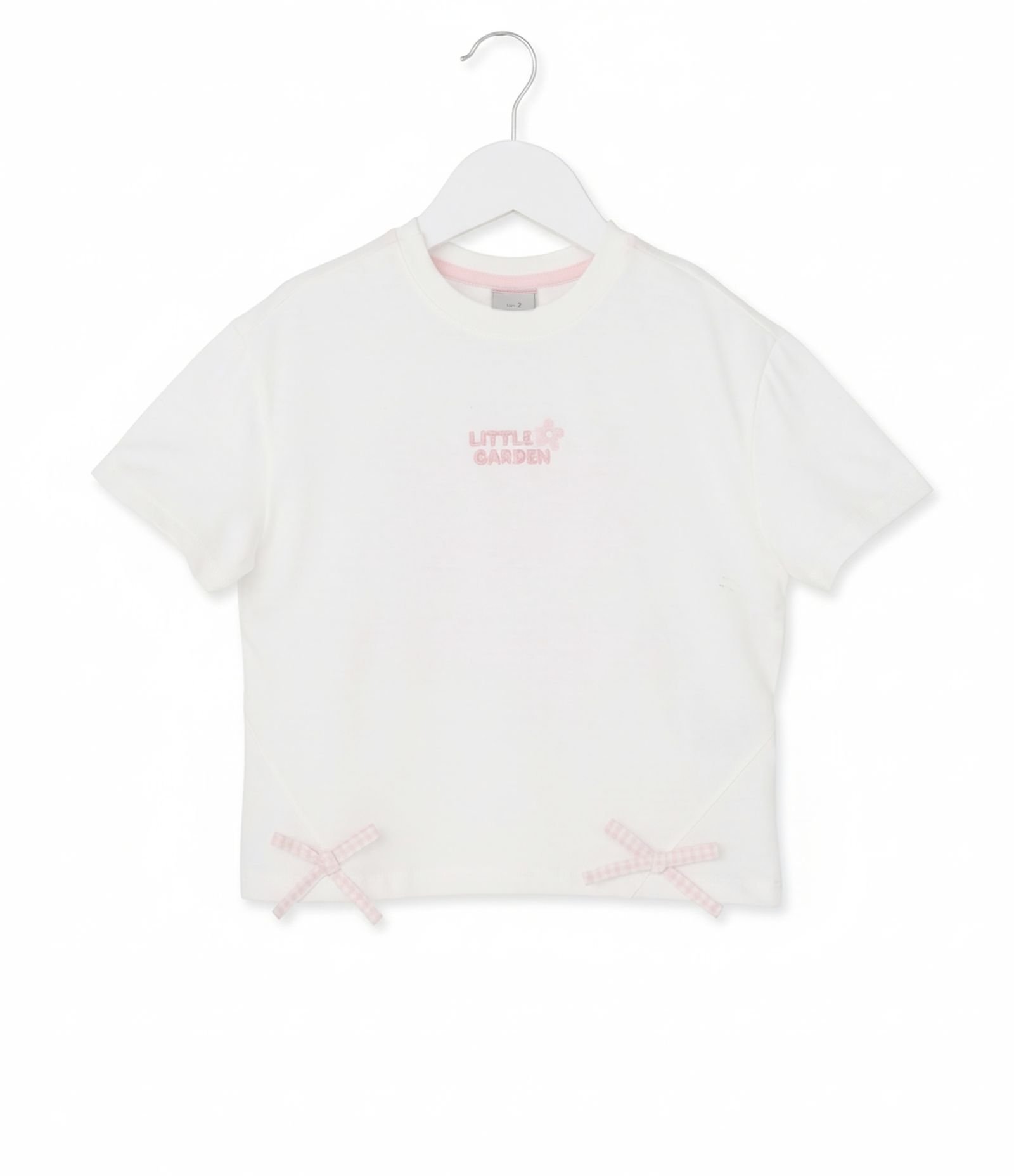 Camiseta Infantil em Cotton Lettering Little Garden - Tam 1 a 6 Anos Branco 1