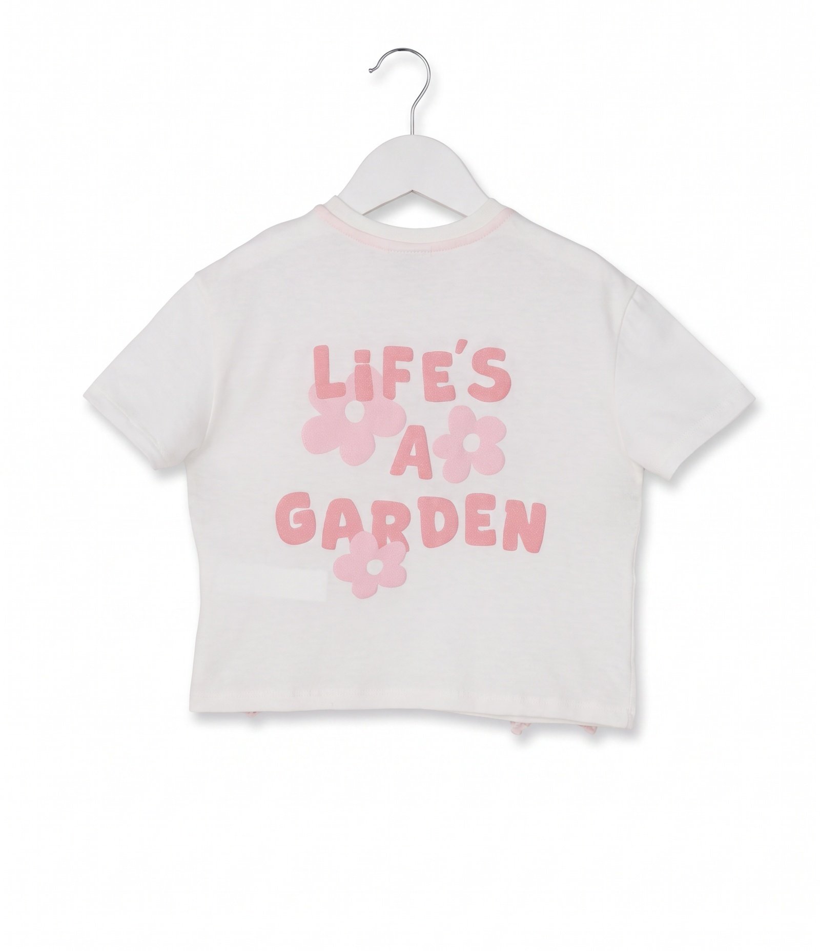 Camiseta Infantil em Cotton Lettering Little Garden - Tam 1 a 6 Anos Branco 2