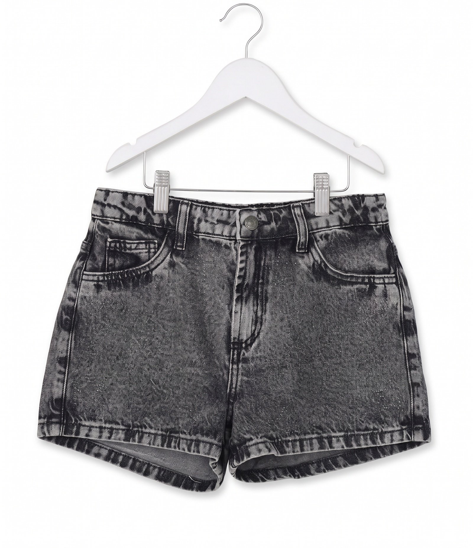 Short Jeans Infantil com Brilhos - Tam 5 a 16 Anos Cinza 1