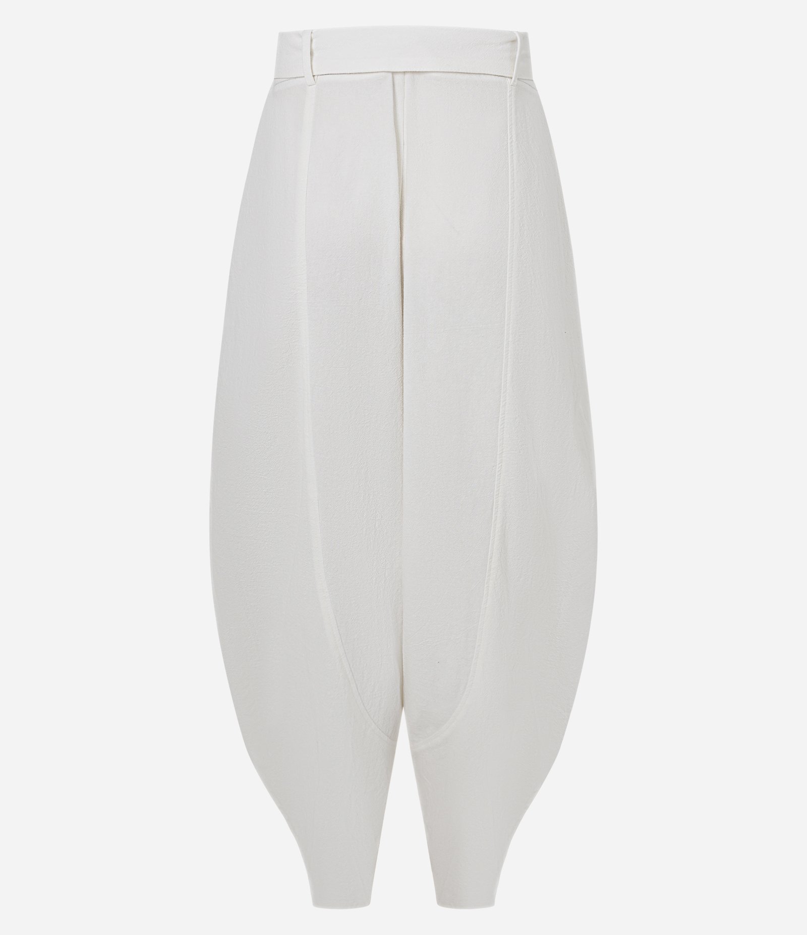 Calça Balloon com Transparência Leve e Faixa para Amarração Branco 6