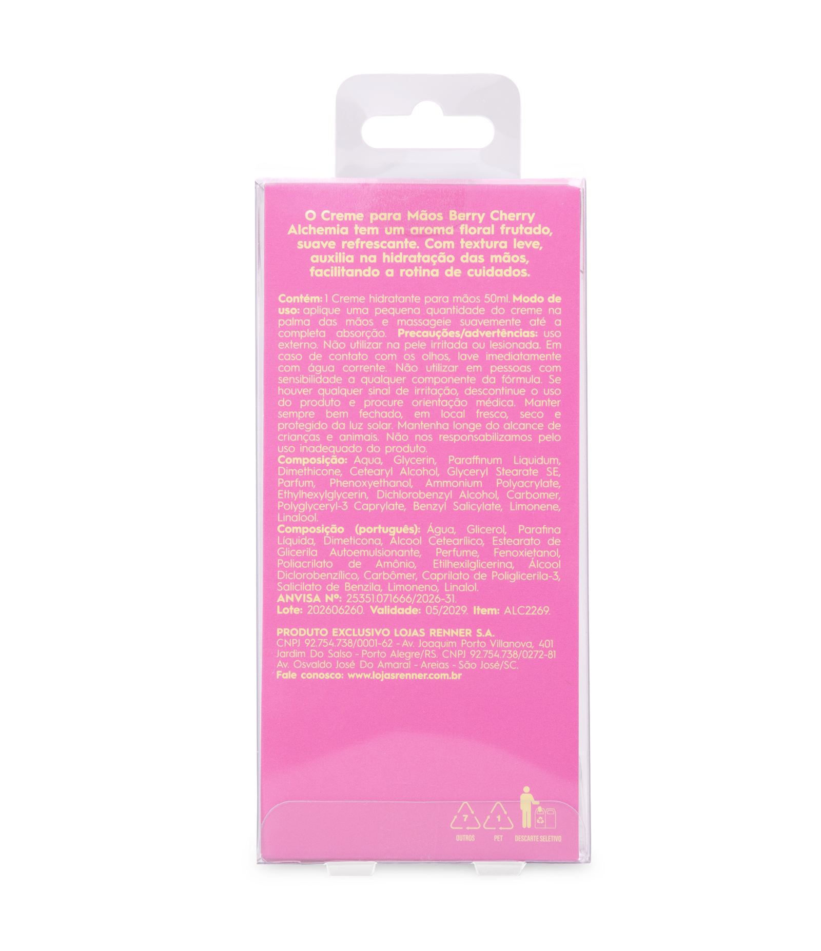 Creme de Mãos Berry Cherry Alchemia 50ml 5