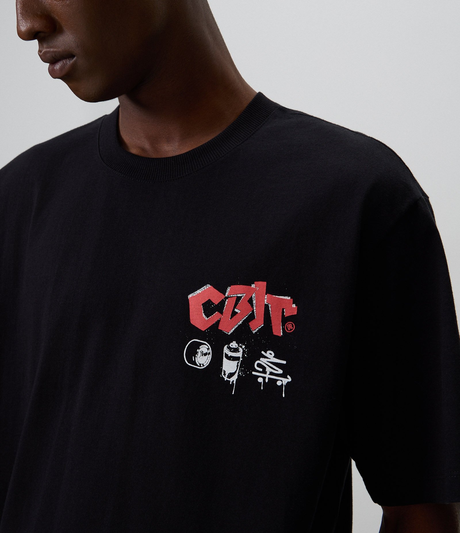 Camiseta Boxy em Algodão Charlie Brown Jr Preto 5