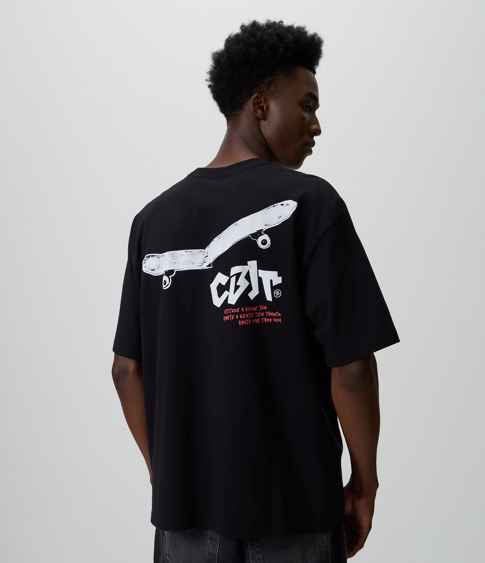 Camiseta Boxy em Algodão Charlie Brown Jr Preto 7