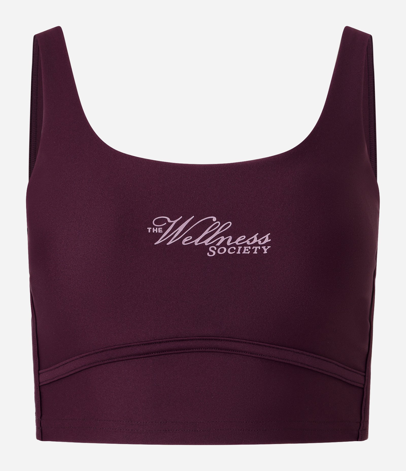 Top Alongado Esportivo com Bojo e Estampa Lettering Vinho 5