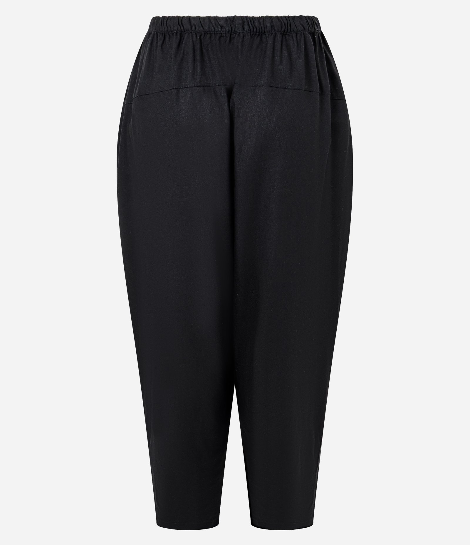 Calça Relaxed Ampla em Viscolinho com Cintura Baixa Preto 7