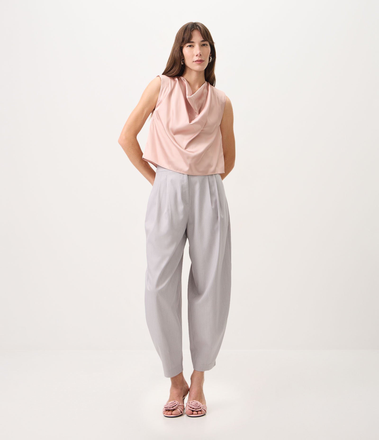 Blusa Halter Neck com Decote Degagê Rosa 2