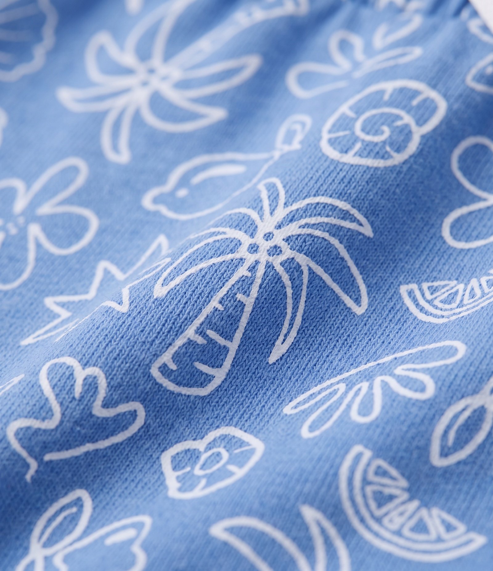 Bermuda Infantil Evasê em Cotton com Estampa Fundo do Mar - Tam 1 a 6 Anos Azul 3