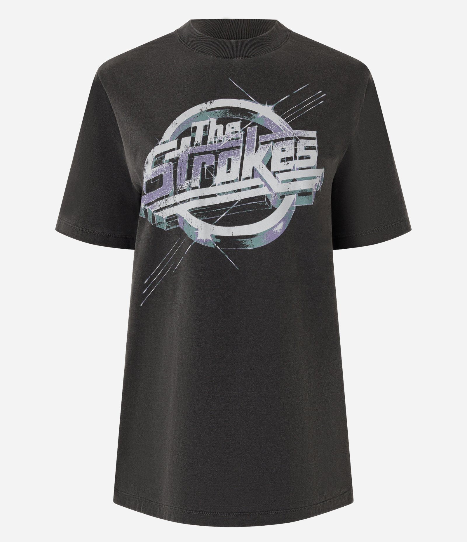 Camiseta em Algodão com Estampa The Strokes Preto 1