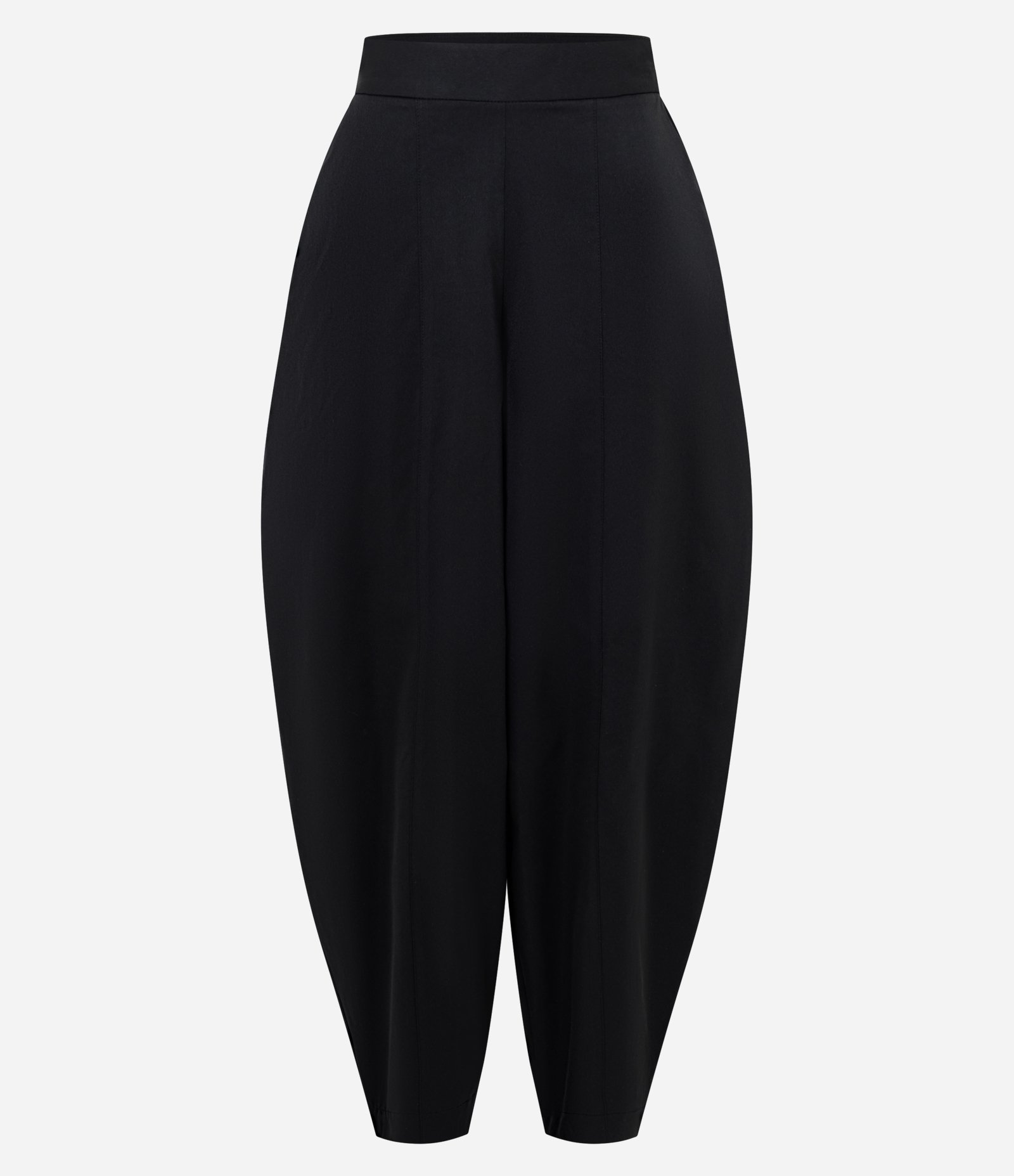 Calça Balloon Alfaiatada com Pregas e Cintura Alta Preto 6