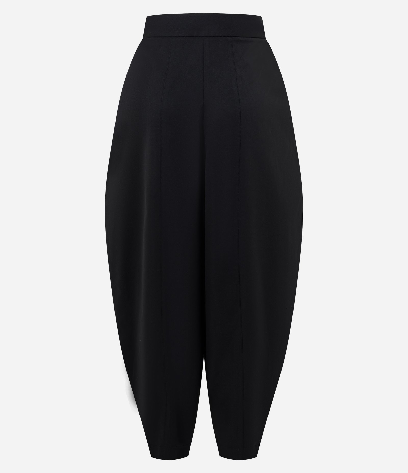 Calça Balloon Alfaiatada com Pregas e Cintura Alta Preto 7